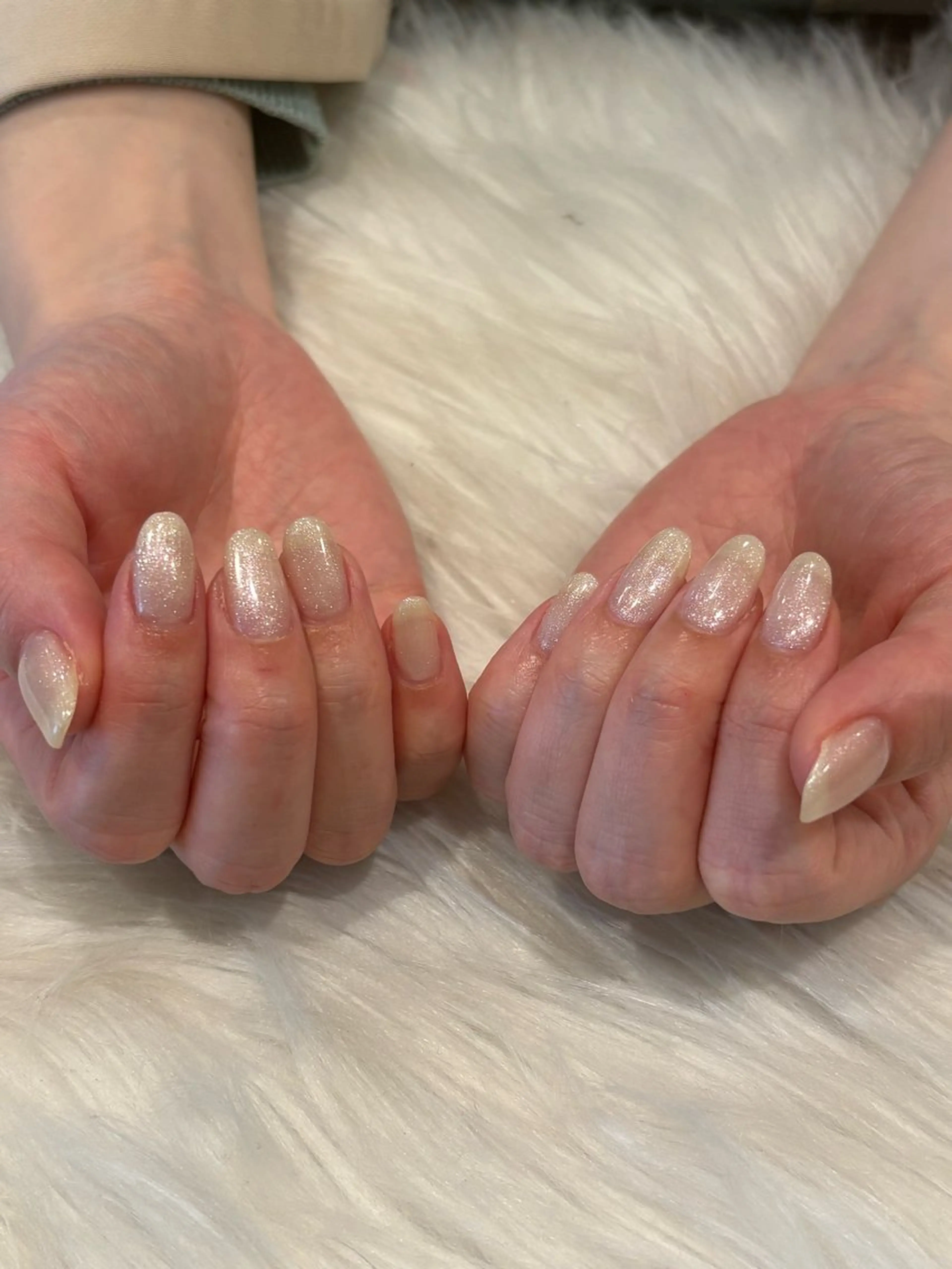 ネイル ラメ(グリッター) シンプルネイル ハンドネイル Nobody_ AikAのネイルデザイン