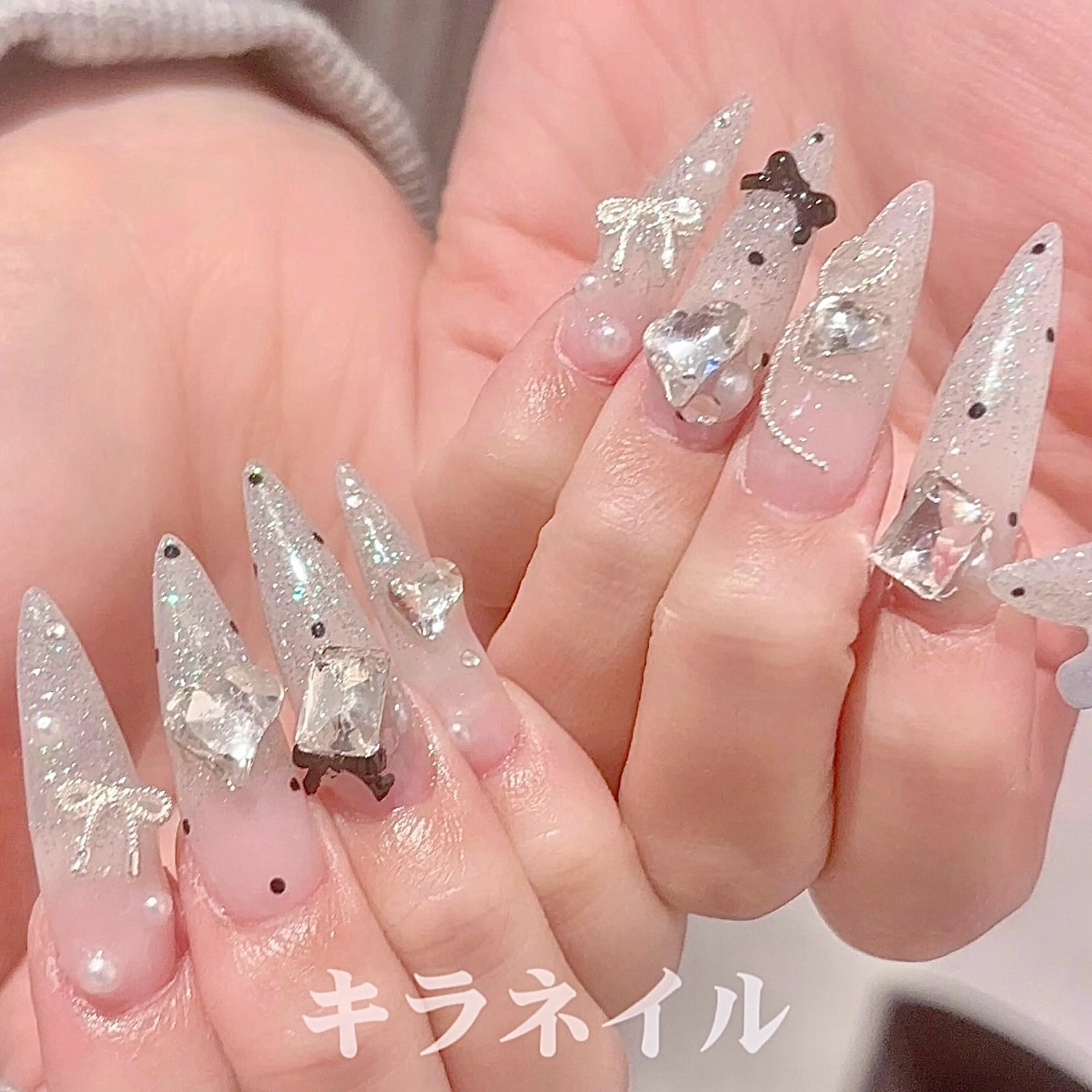 ネイル 🎀kira 長さだし💗モチ最高のネイルデザイン