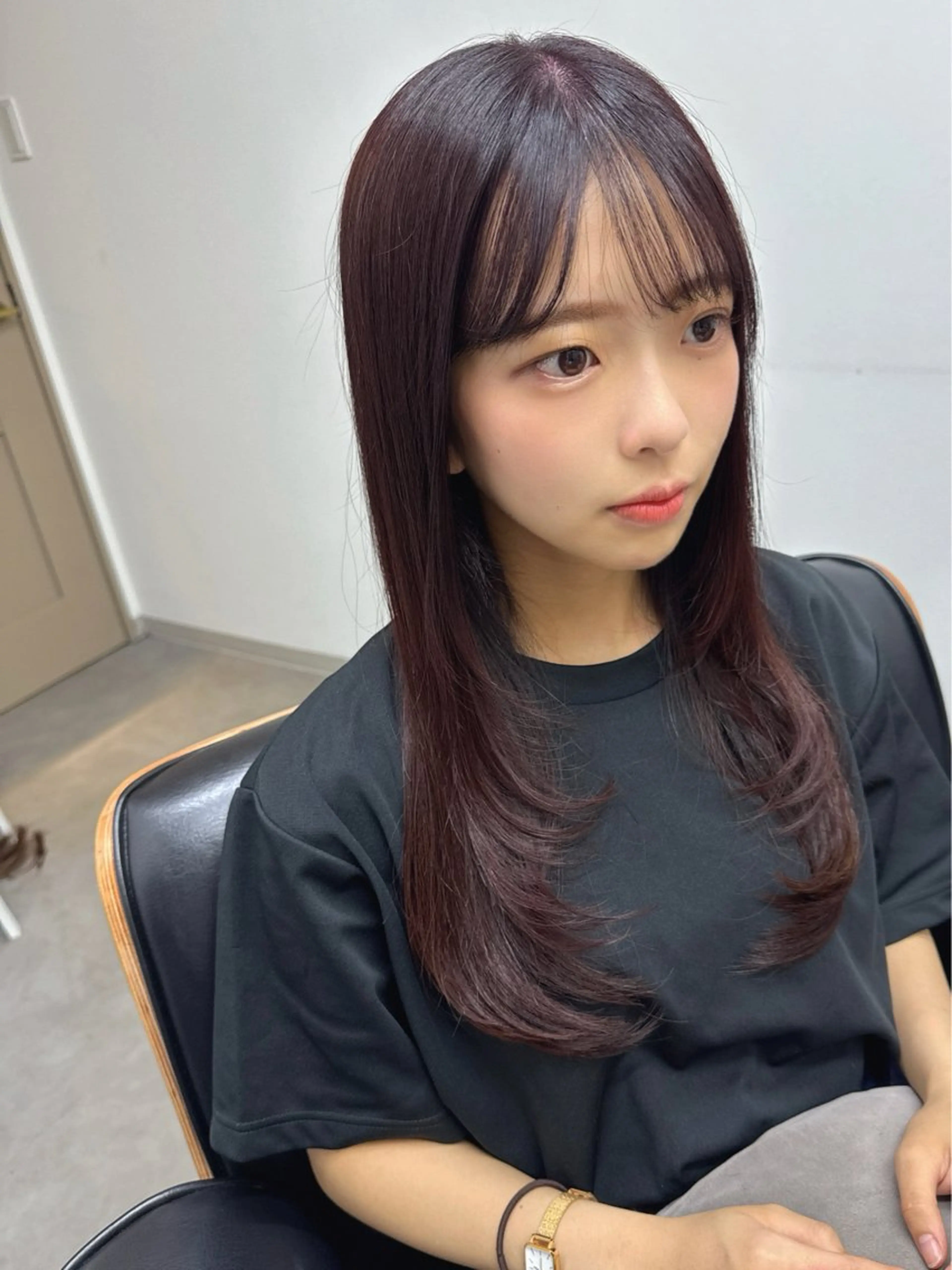 ロング カラー アディクシーカラー イルミナカラー クオルシアカラー 髪質改善 韓国風ヘア The Apartment of Solon 船橋 2nd所属・艶髪改善師/高橋潤 /レイヤーカットのヘアスタイル