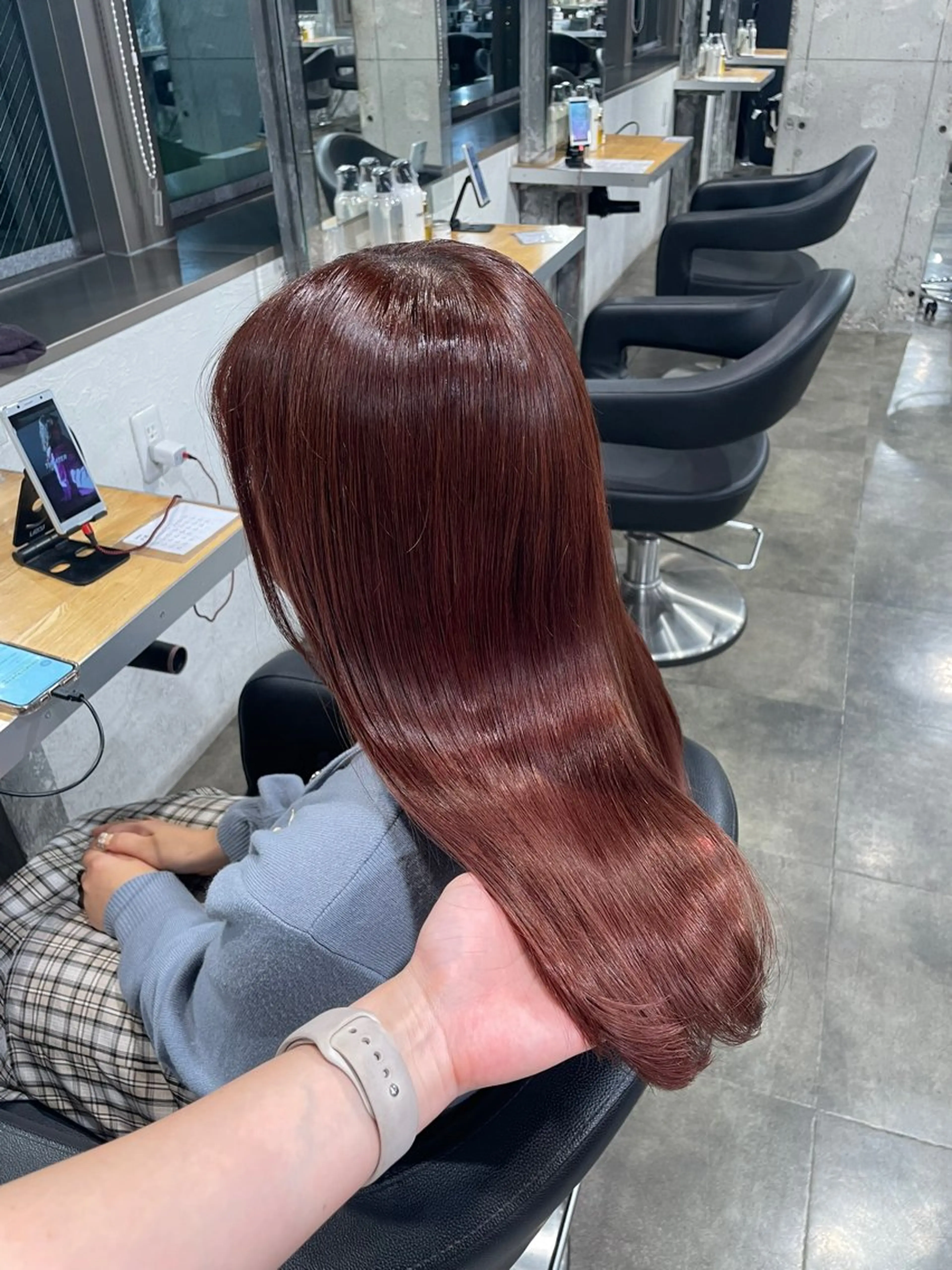 セミロング カラー カット ヘアカラー ハイトーン 横浜💞ミオのヘアスタイル