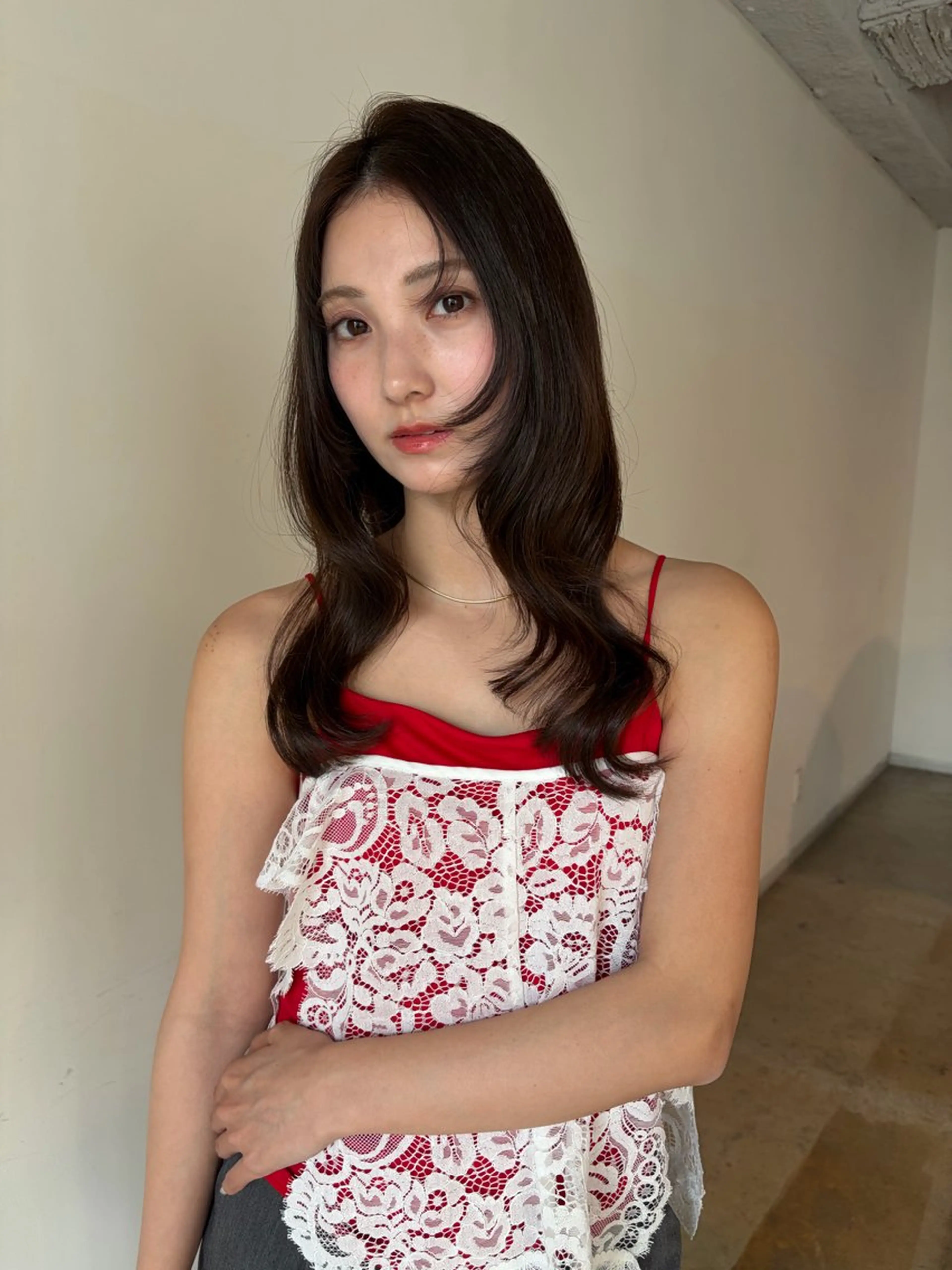 ロング カット ヘアカラー トリートメント 髪質改善カラー× レイヤー/rinaのヘアスタイル