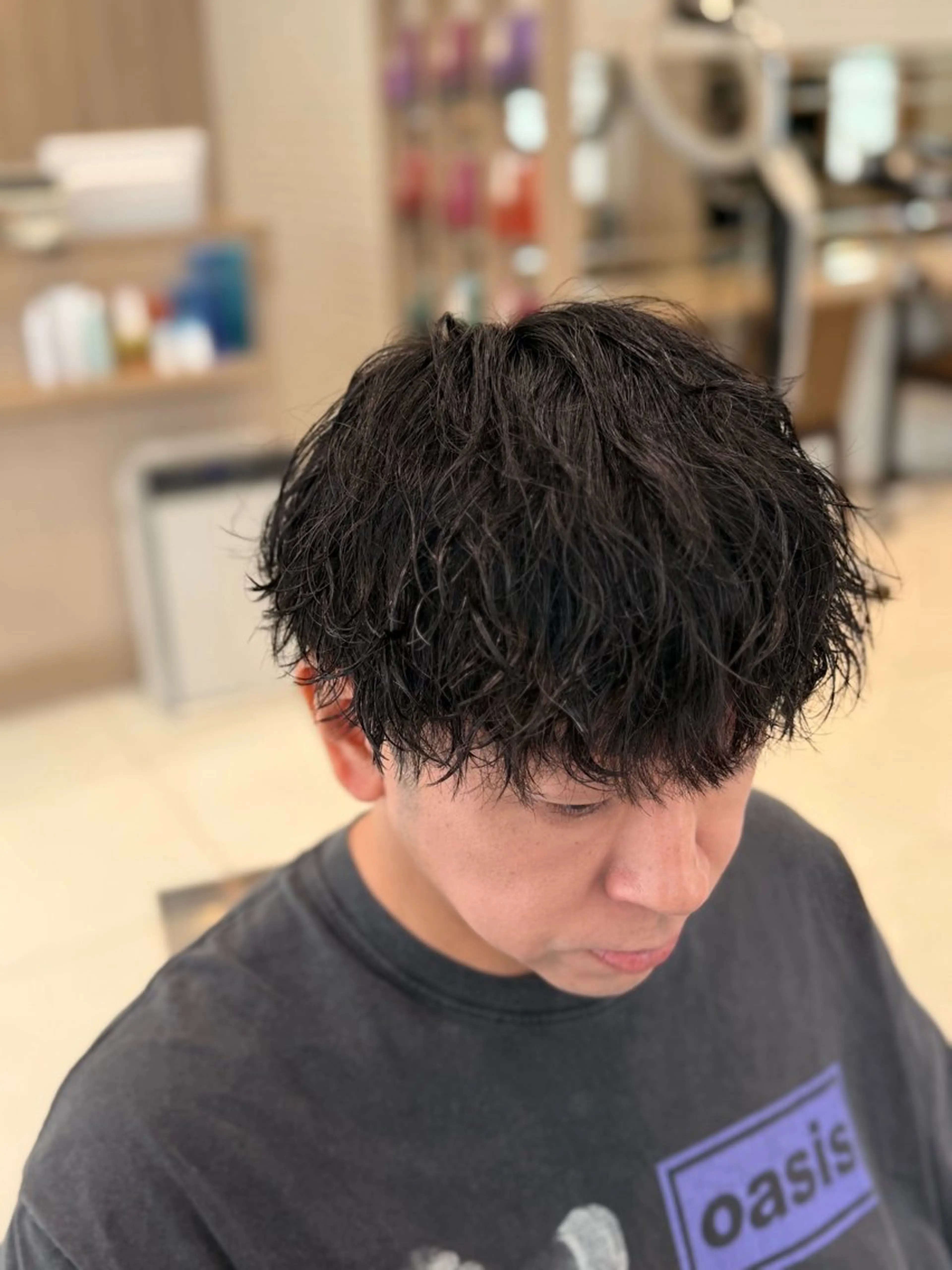 パーマ メンズ カット パーマ ブリーチ/パーマ 縮毛/レイヤーaoiのヘアスタイル