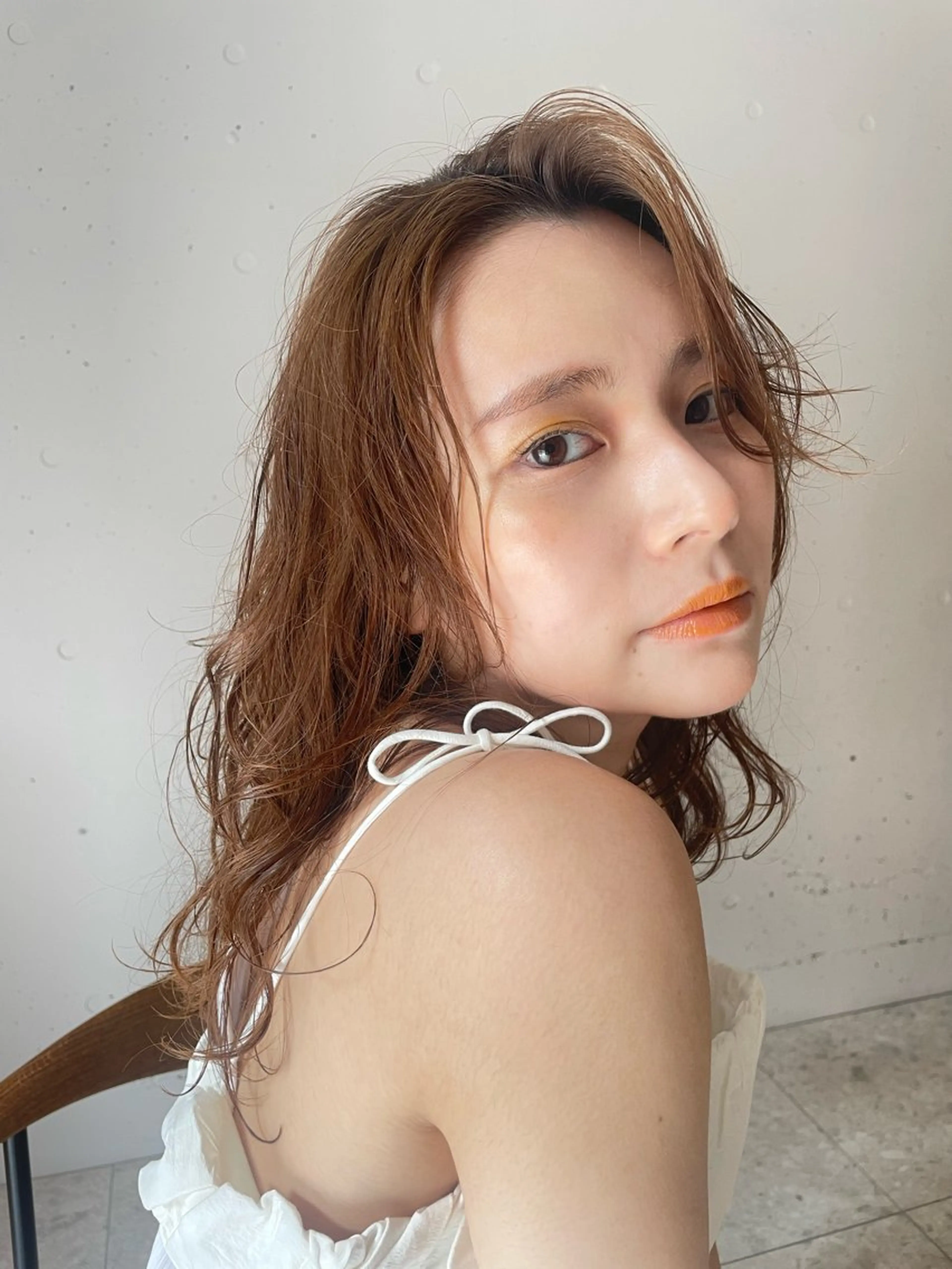 ミディアム カラー パーマ カチモリ/無料 ヘアアレンジ/咲美のヘアスタイル