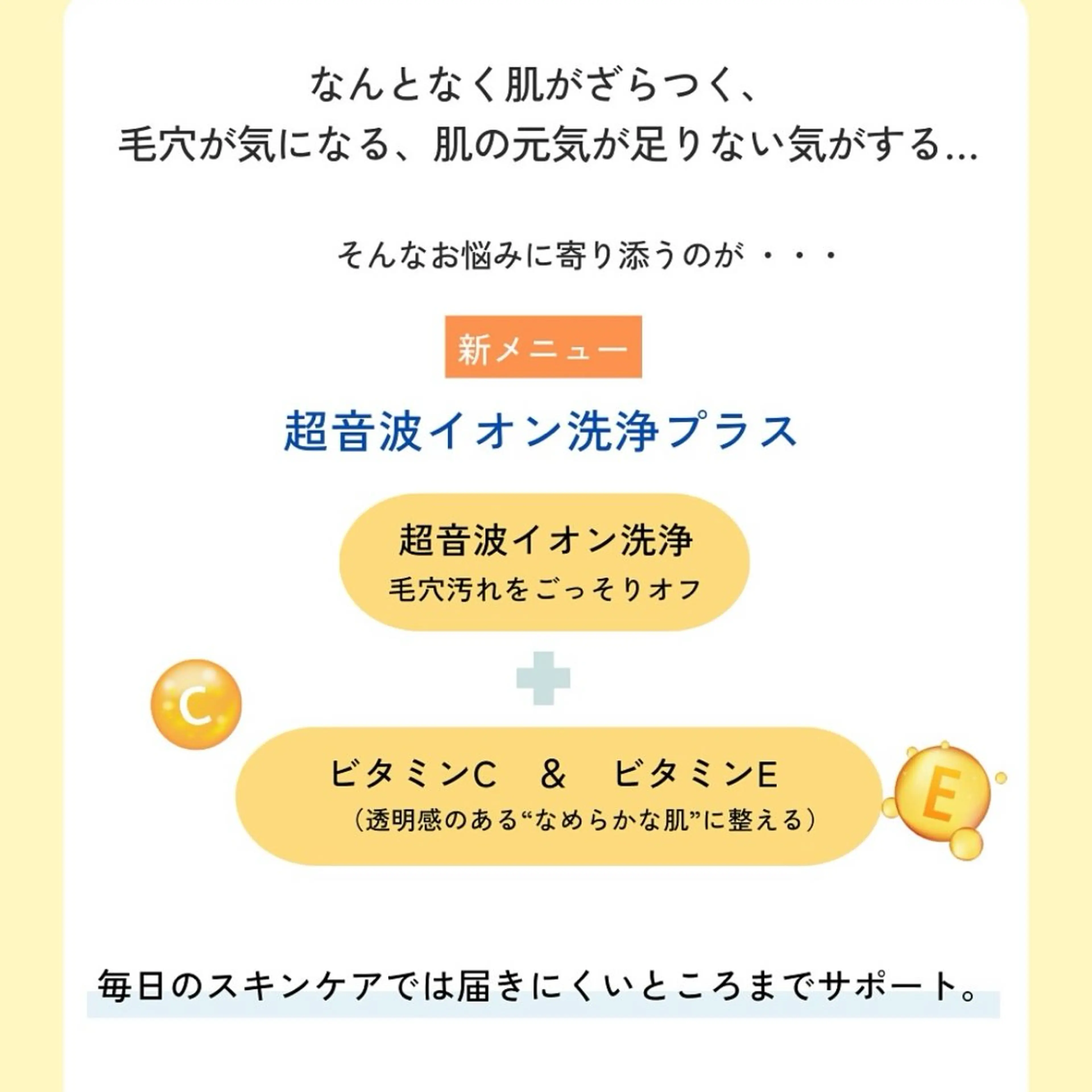 【5月限定】超音波洗浄＋ビタミンC.E導入の写真