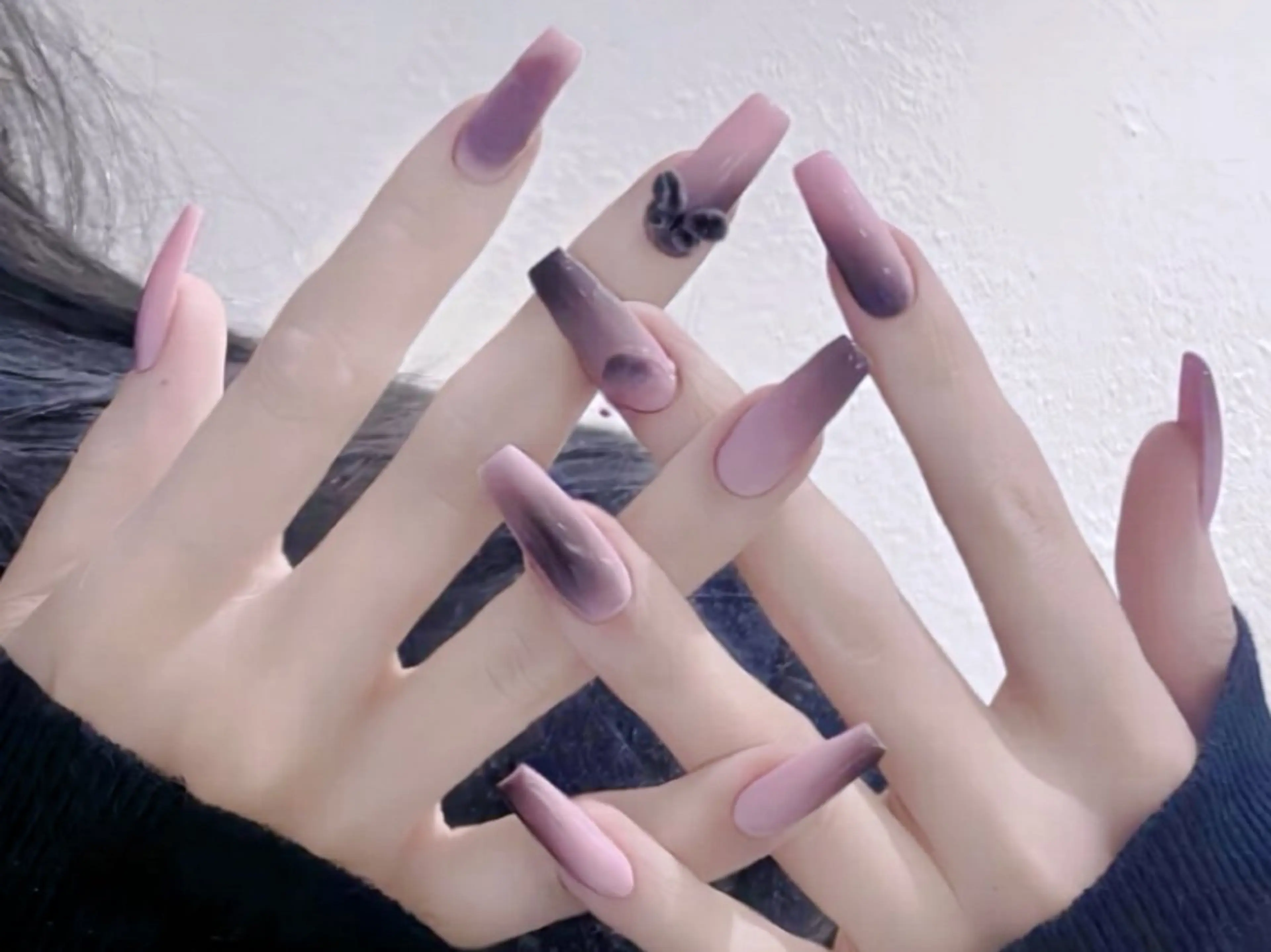 ネイル オーロラネイル チークネイル 長さ出し フットネイル フレンチネイル AND Nail 長さだし専門新宿店のネイルデザイン