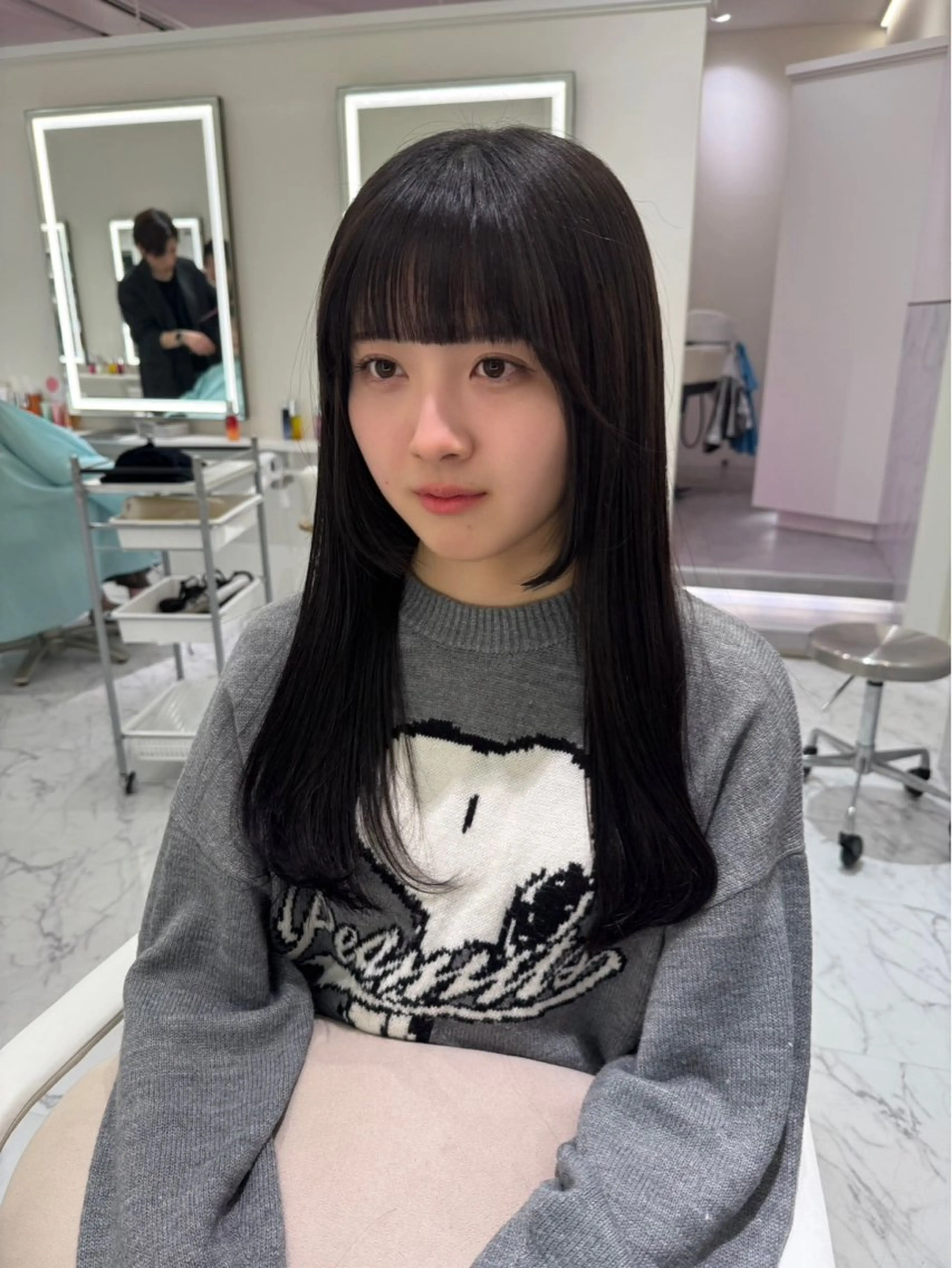 ロング カラー ヘアカラー トリートメント ParveMix🍀 藤原愛未のヘアスタイル