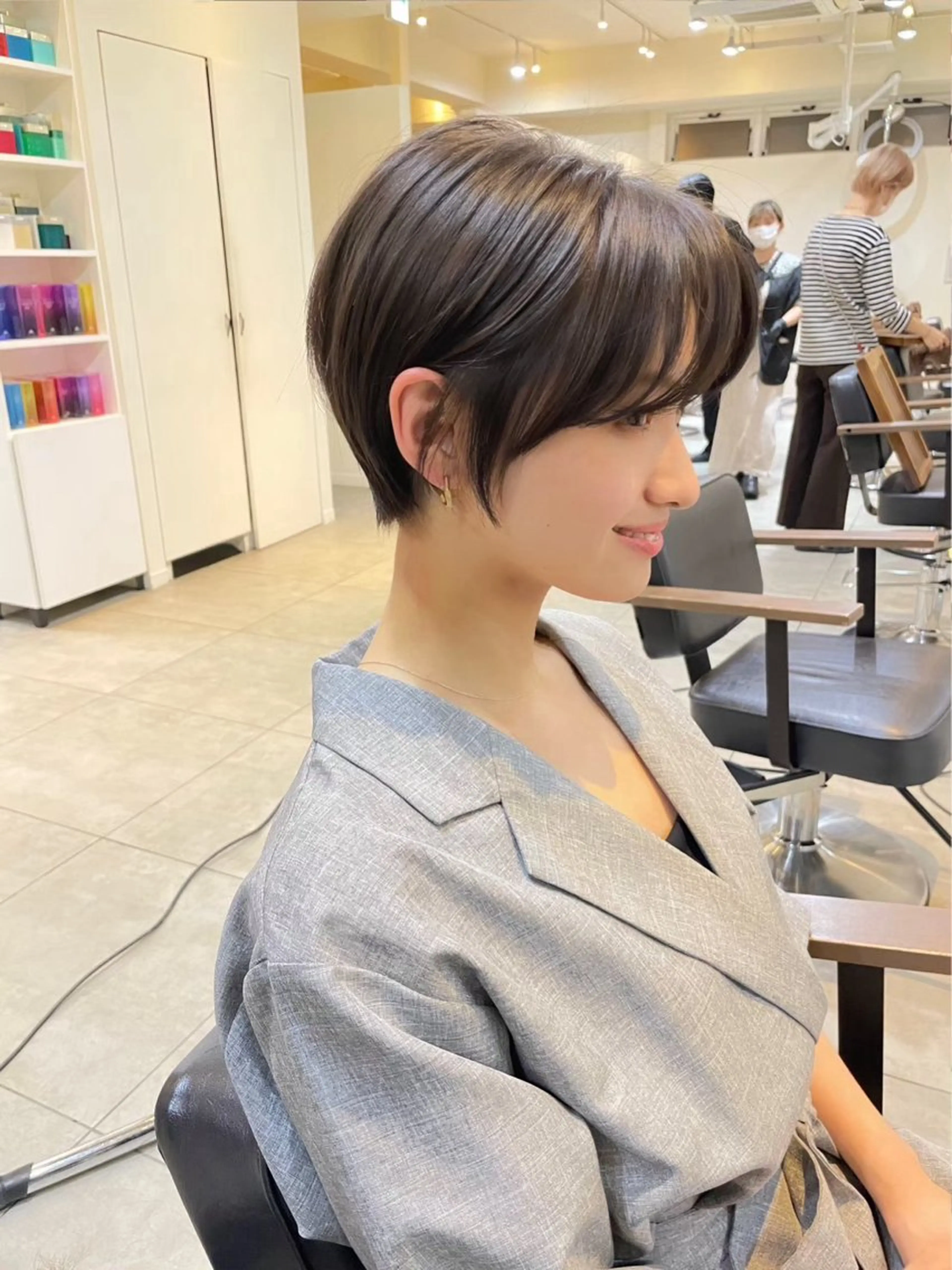ショート カラー 無料カット/ ショート特化/表参道のヘアスタイル