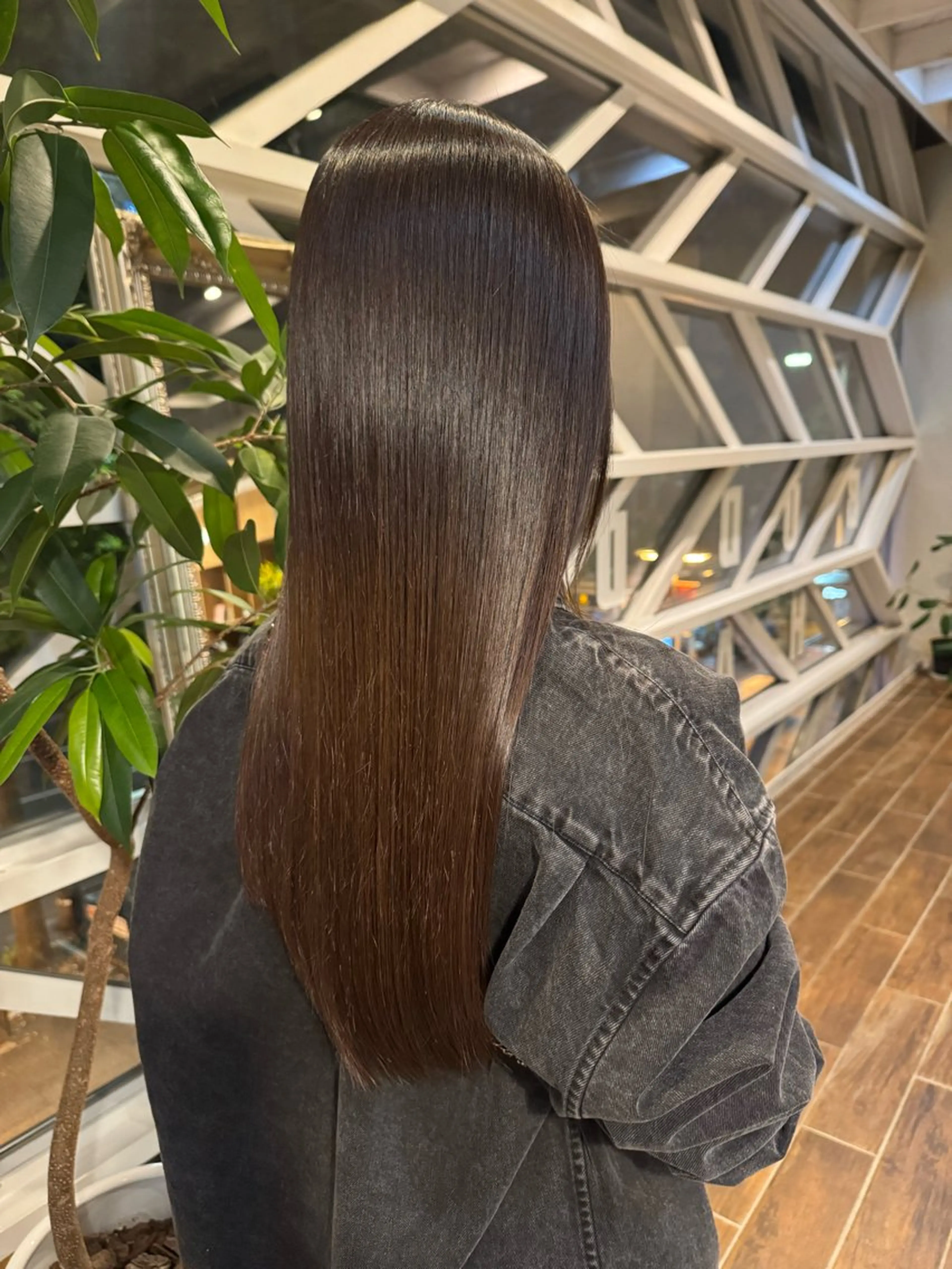 ロング 縮毛矯正 酸性ストレート 縮毛矯正 村上 輝のヘアスタイル
