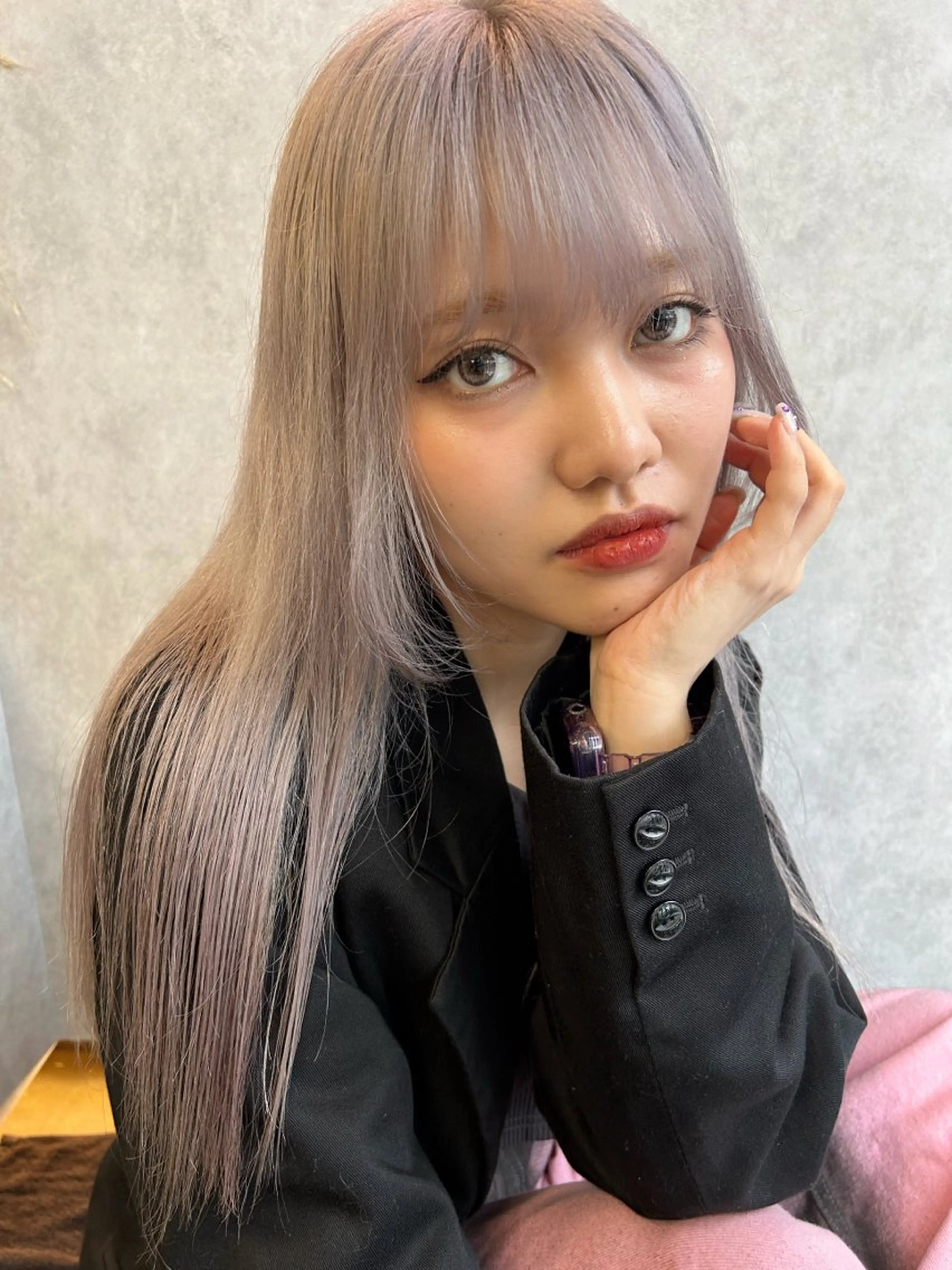 ロング カラー カット ヘアカラー トリートメント Haru/THREE …by velvetのヘアスタイル