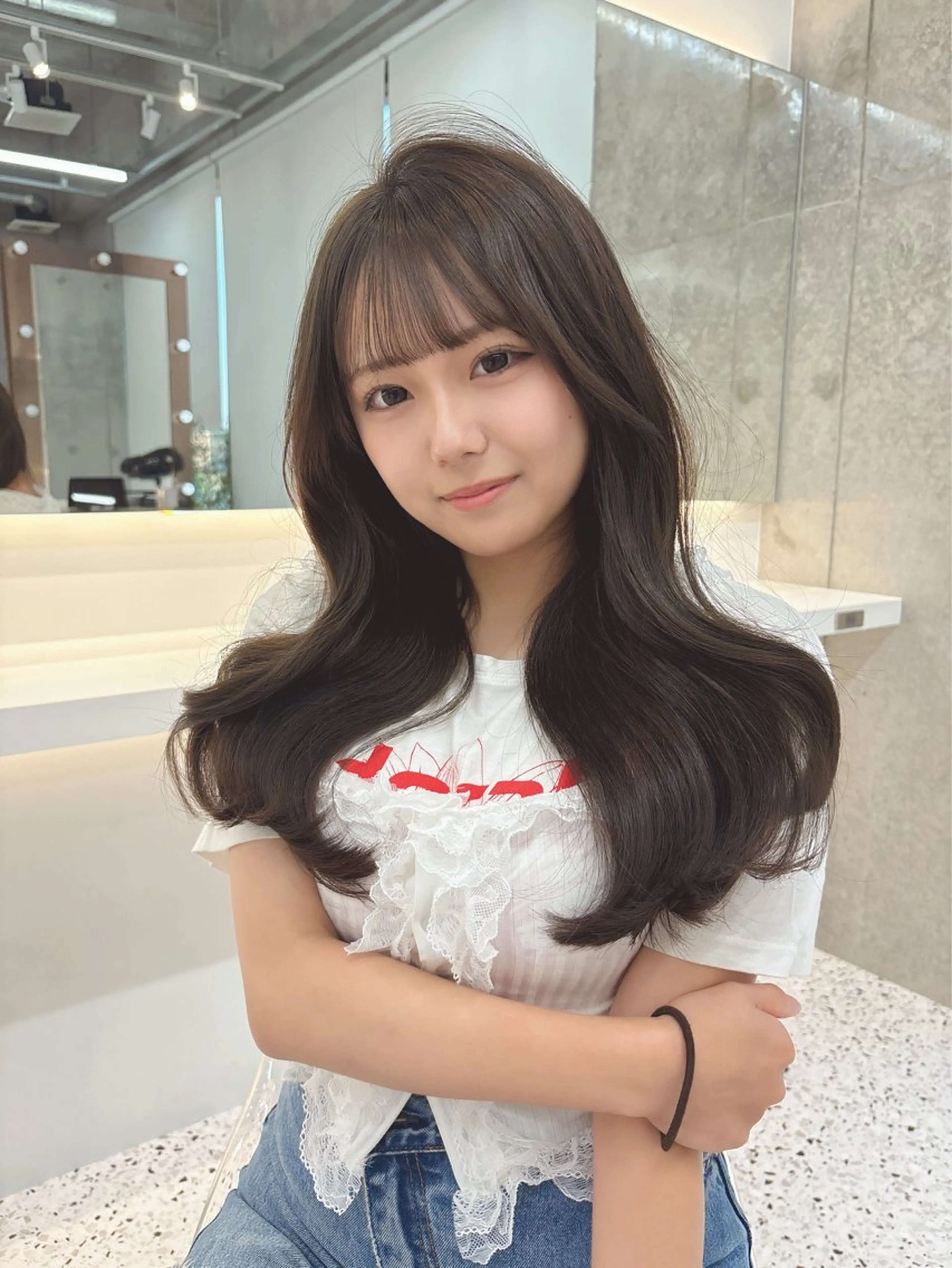 ロング カラー yui🎀透明感 ベージュカラー／博多のヘアスタイル