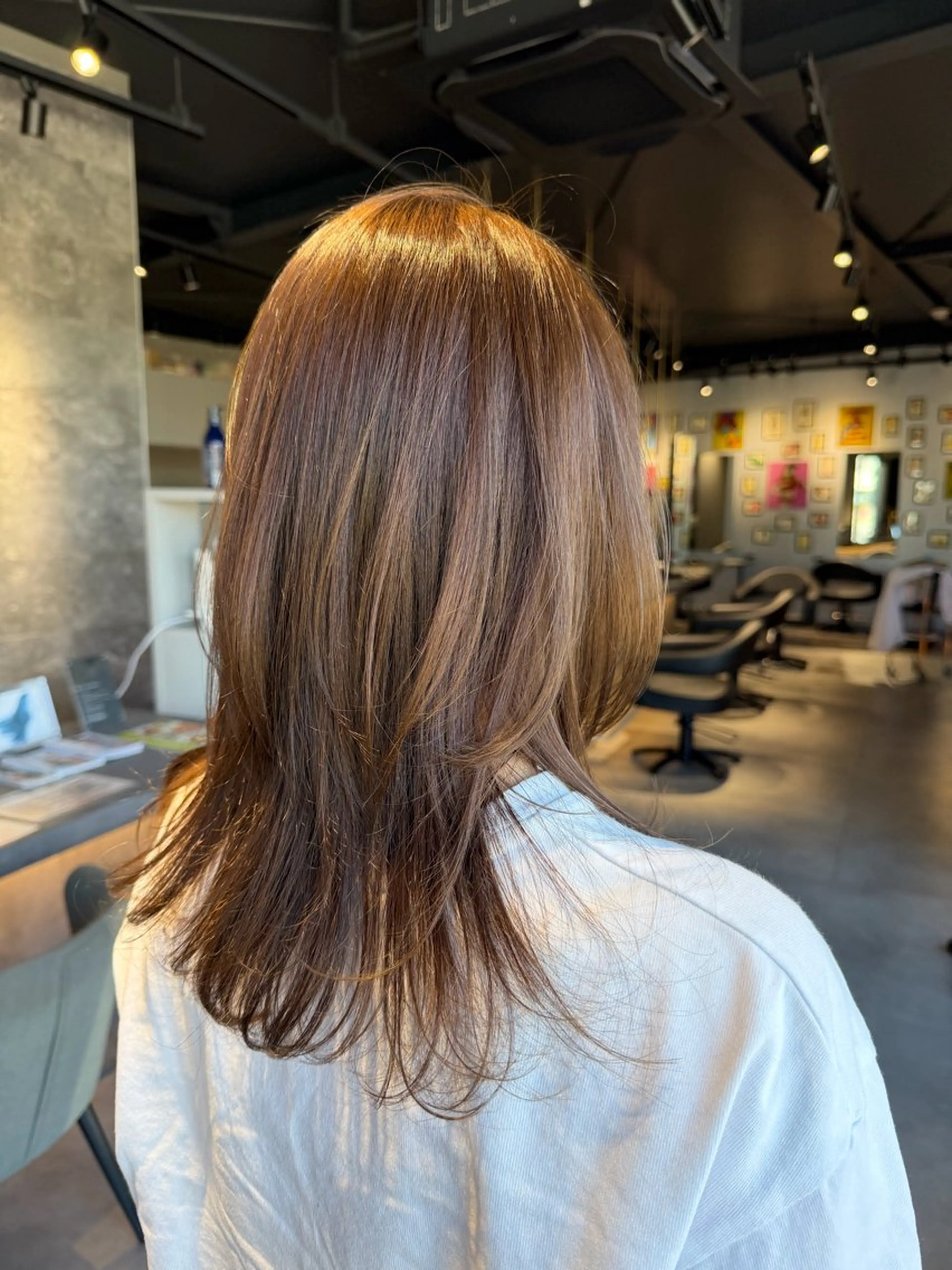 セミロング カラー ヘアカラー ✨BLANCA SAYAKA✨のヘアスタイル