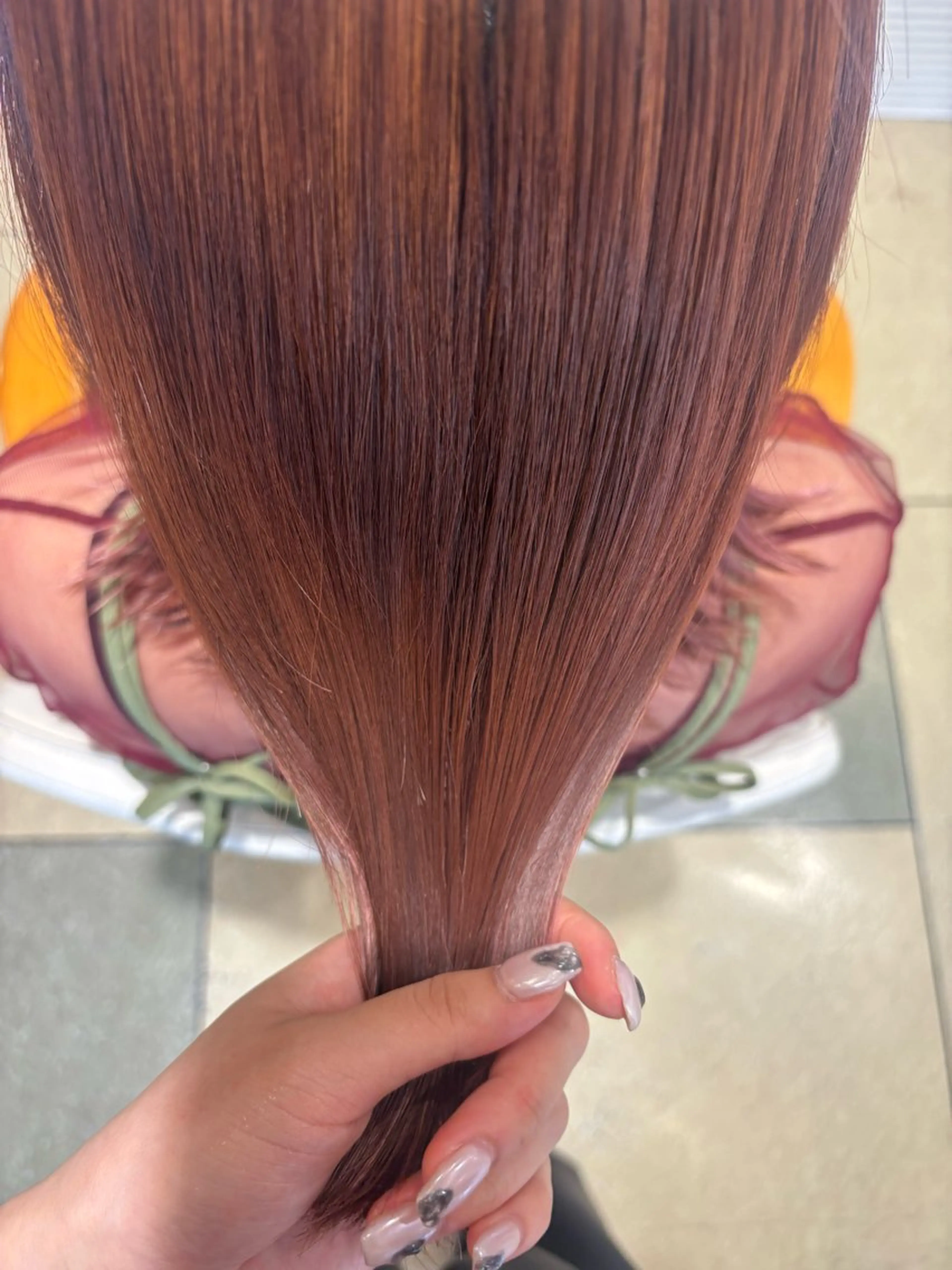 セミロング カラー ケアカラー 髪質改善 トリートメント 透明感カラー/ くびれヘア/ユウユのヘアスタイル