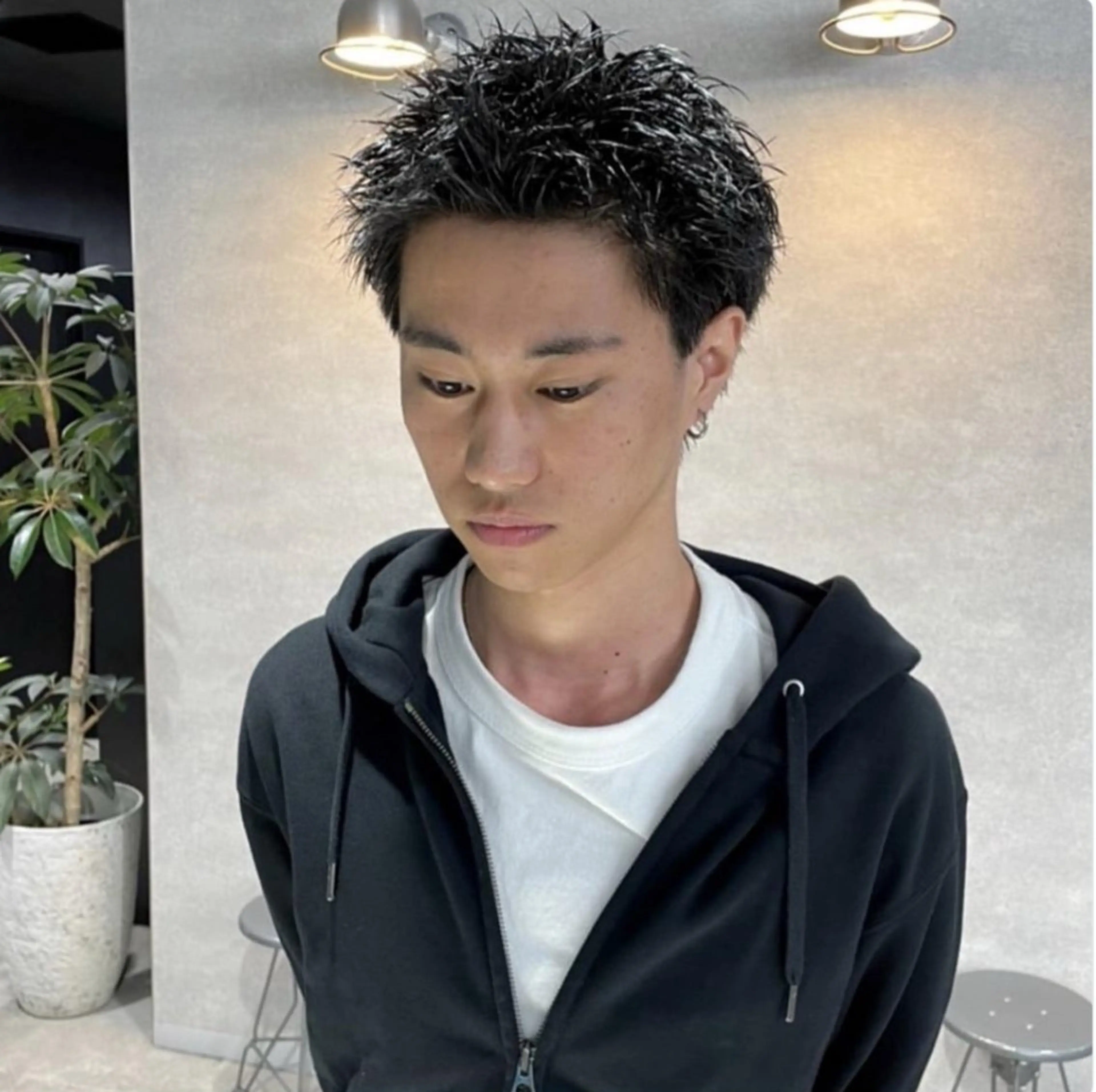 ショート カラー パーマ メンズ メンズパーマ スパイキーショート ショートヘア カット パーマ 🔥メンズ 特化🔥菊水皐暉🔥のヘアスタイル