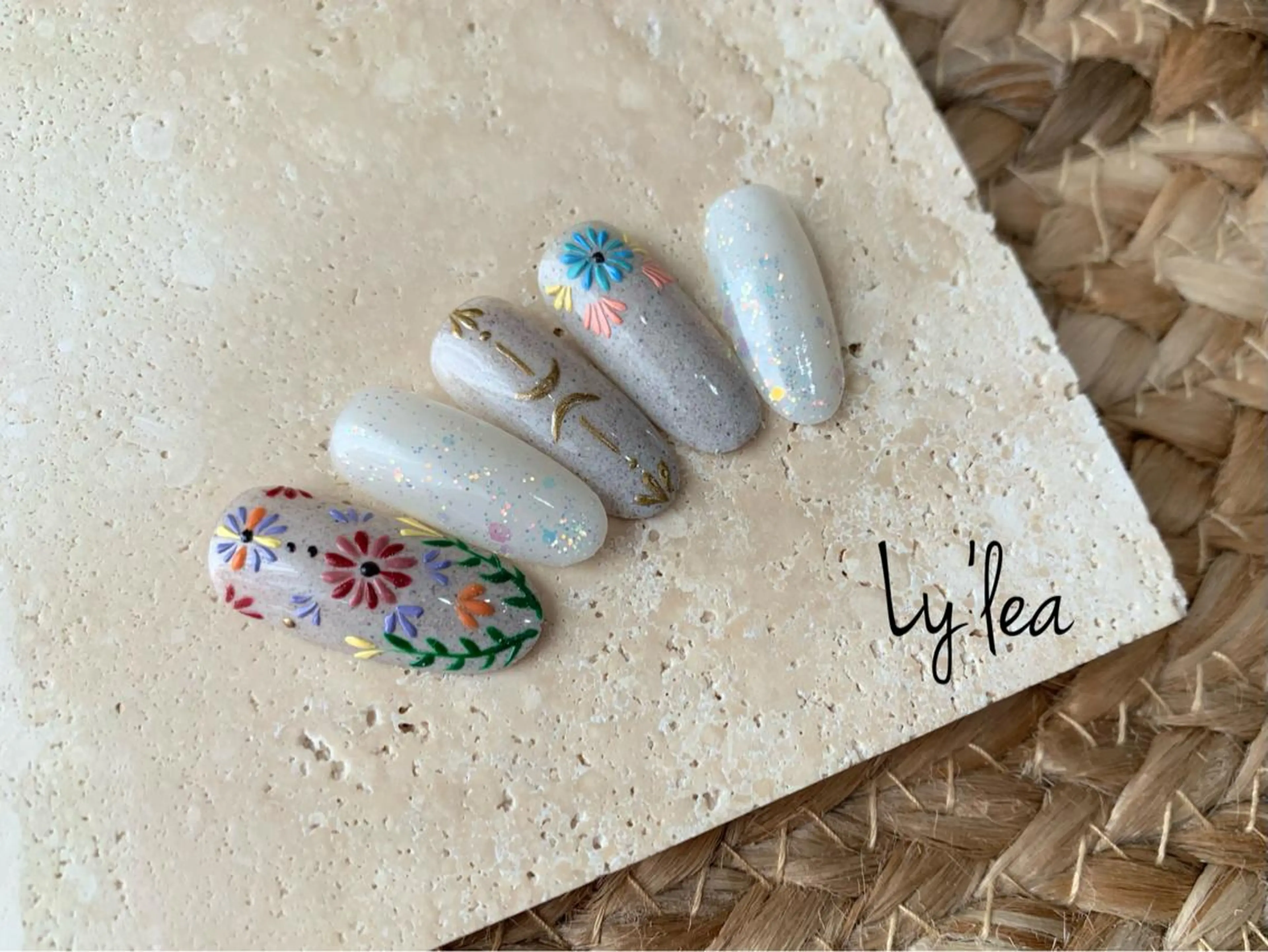 ネイル アートネイル 春ネイル ハンドネイル nail room Ly'leaのネイルデザイン