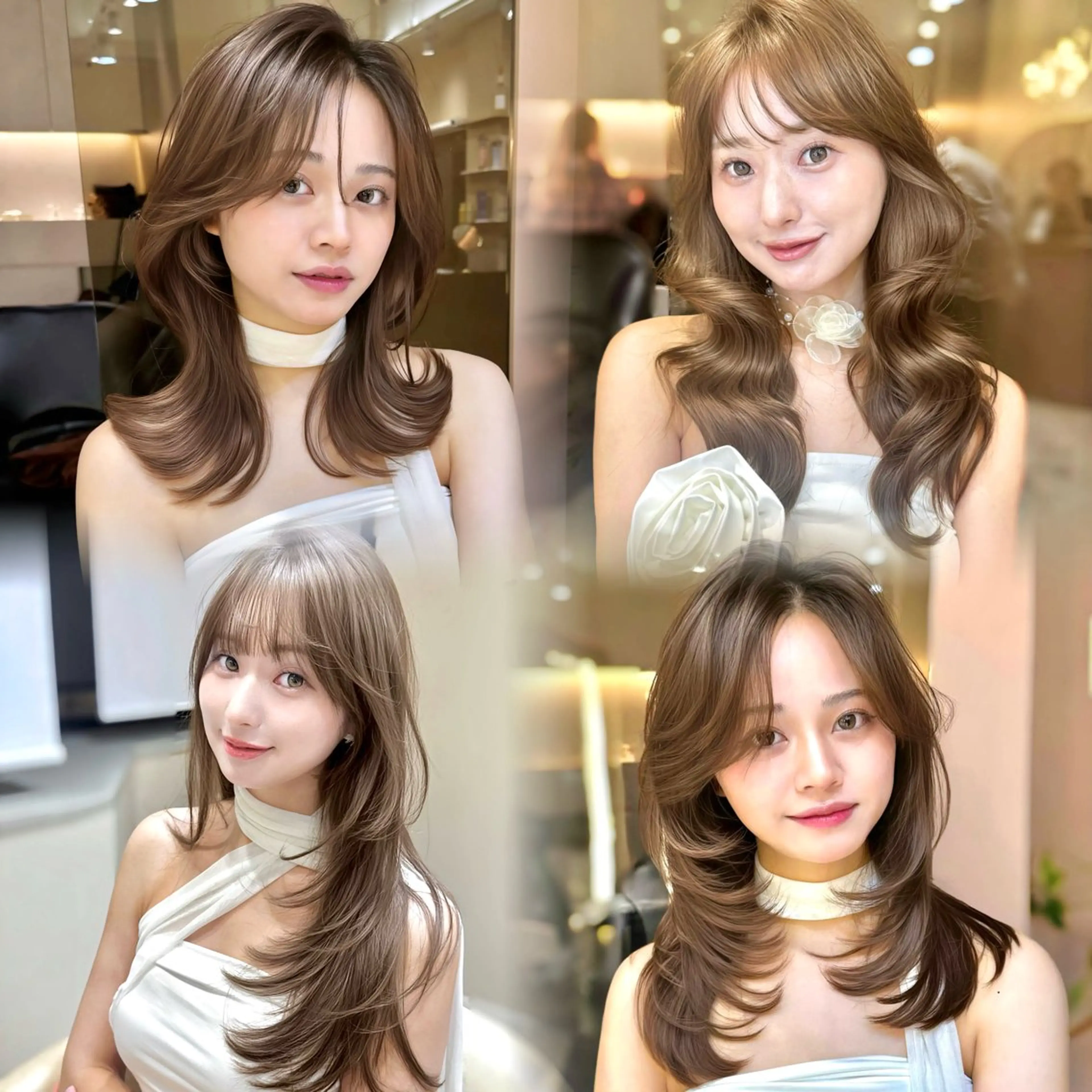 ミディアム レイヤー/韓国❣️ 髪質改善/e_kiのヘアスタイル