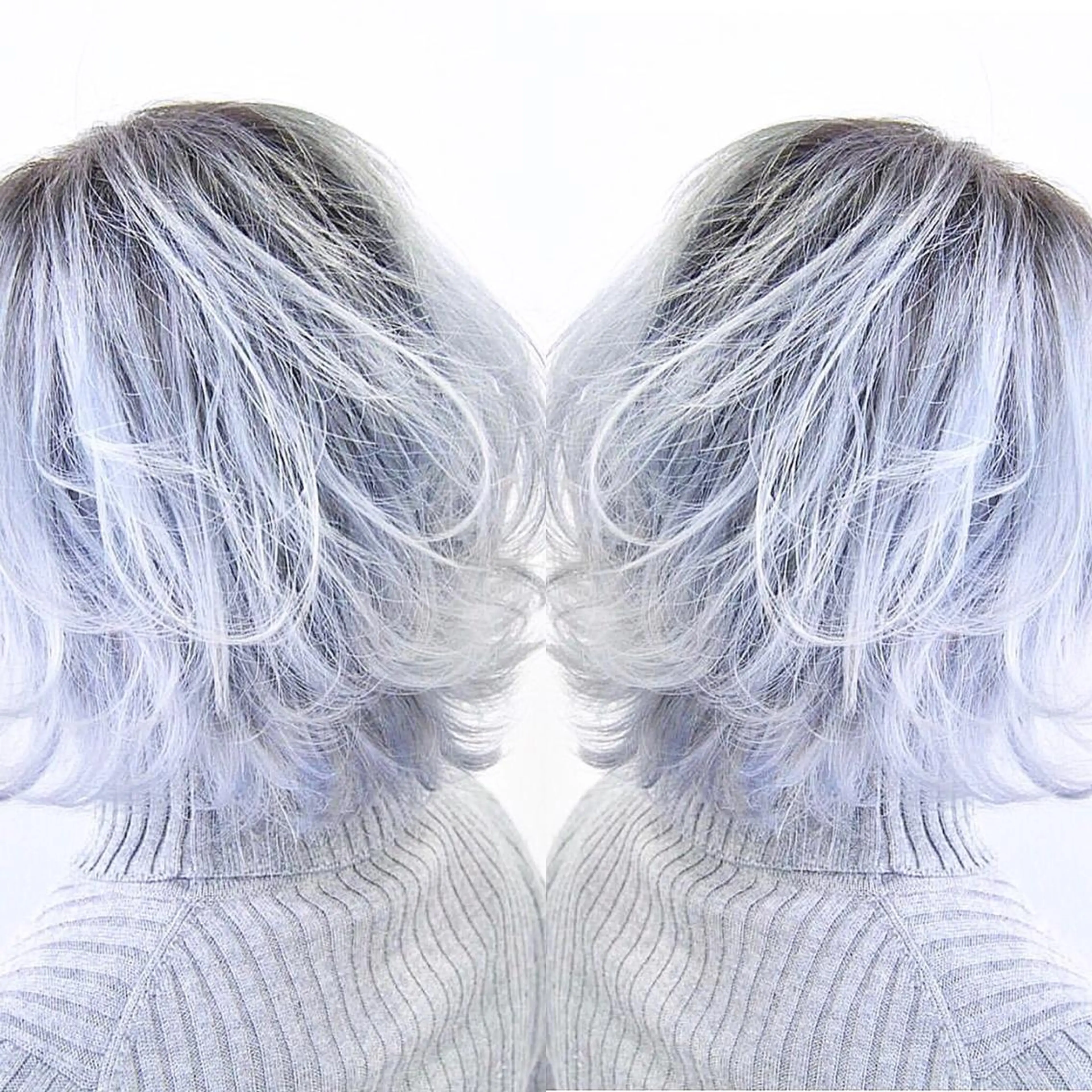 ミディアム カラー ヘアアレンジ アッシュ ブリーチ ホワイトアッシュ 及川シゲル 髪質改善講師のヘアスタイル