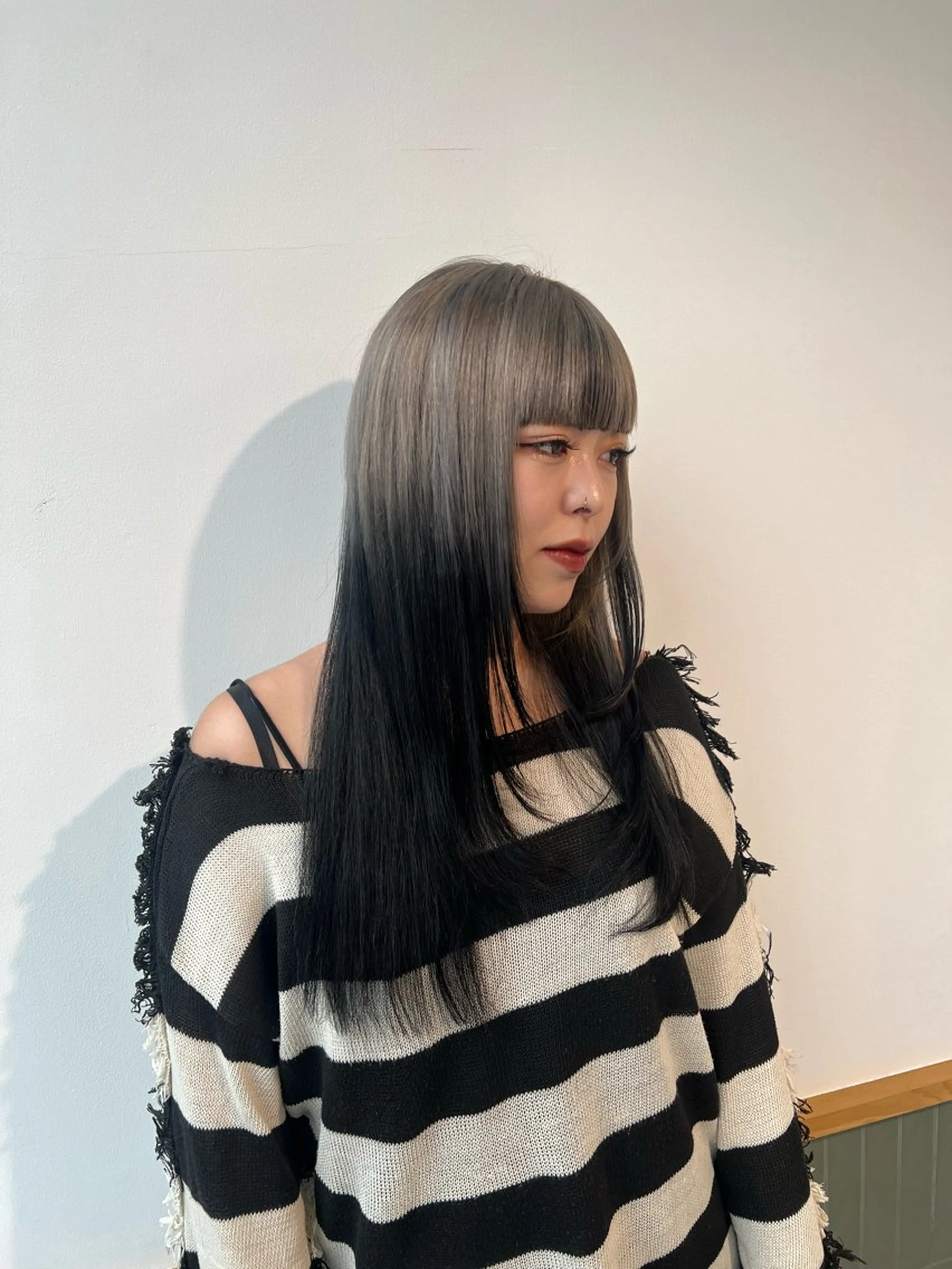 ロング カラー カット ヘアカラー トリートメント 赤みゼロ/透明感 カラー🌿KANTAのヘアスタイル