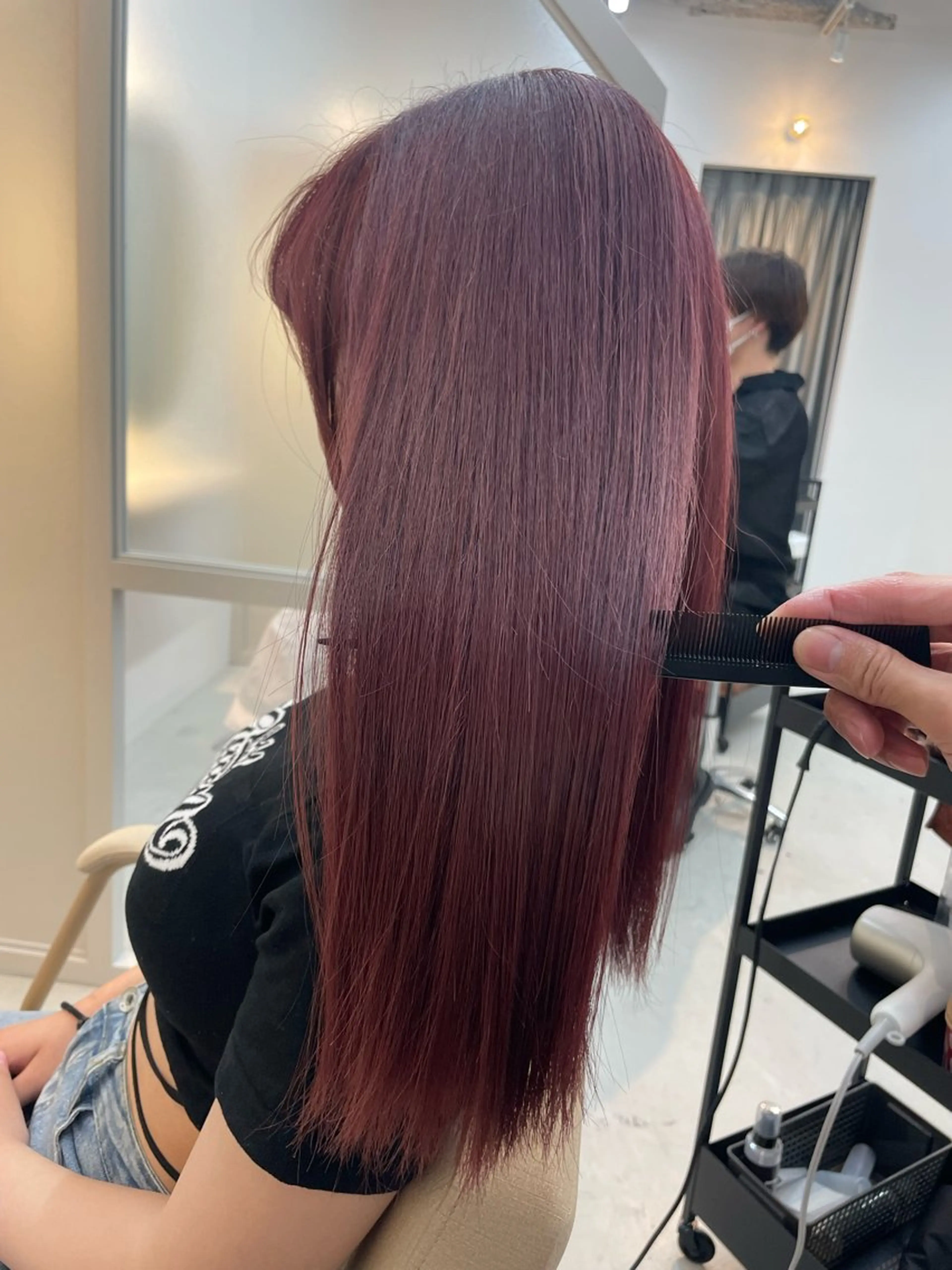 セミロング カラー カラー特化型美容師 保住のヘアスタイル