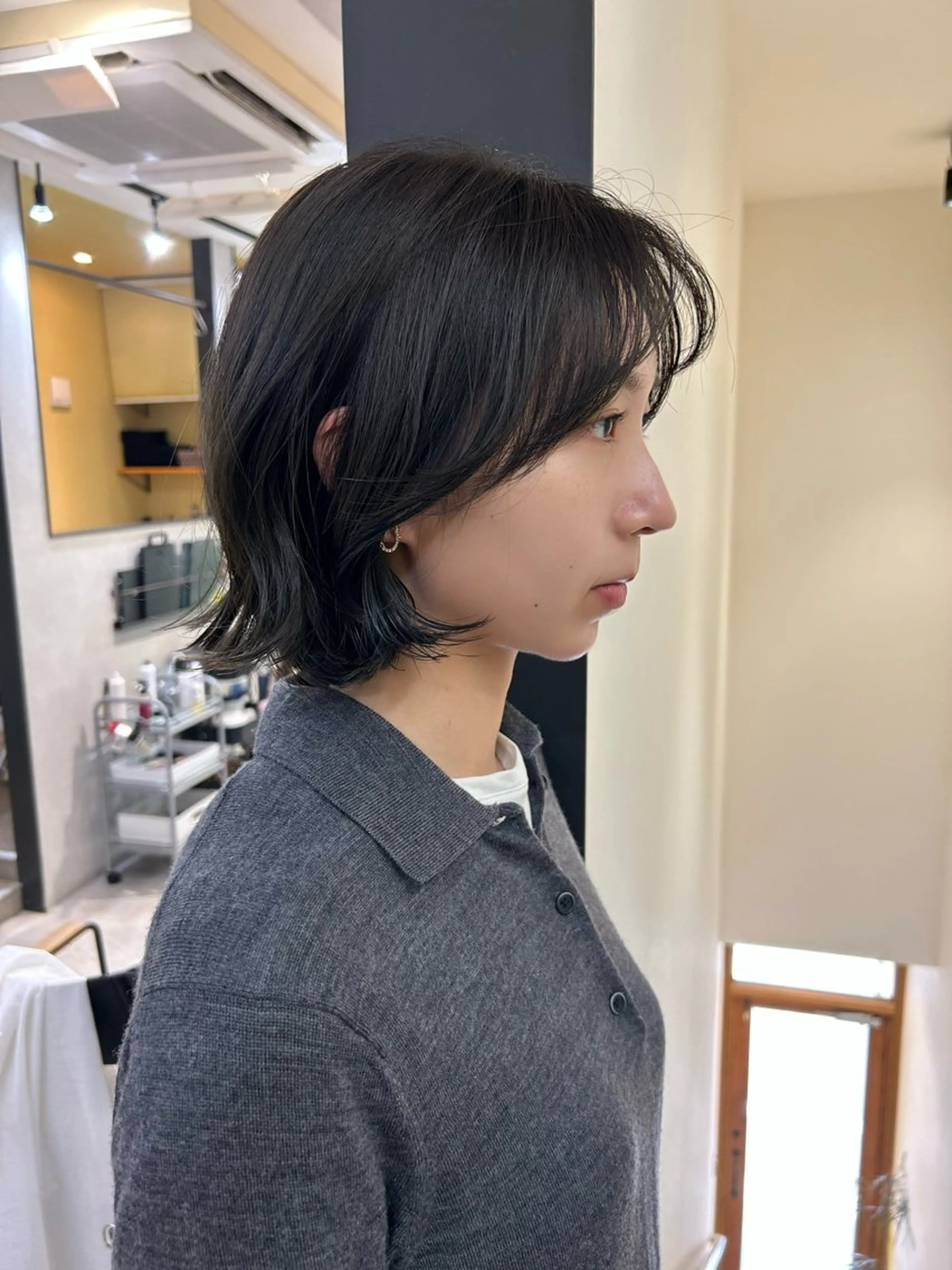 ミディアム カラー ボブ カット ヘアカラー トリートメント hub hair レイヤー/透明感のヘアスタイル