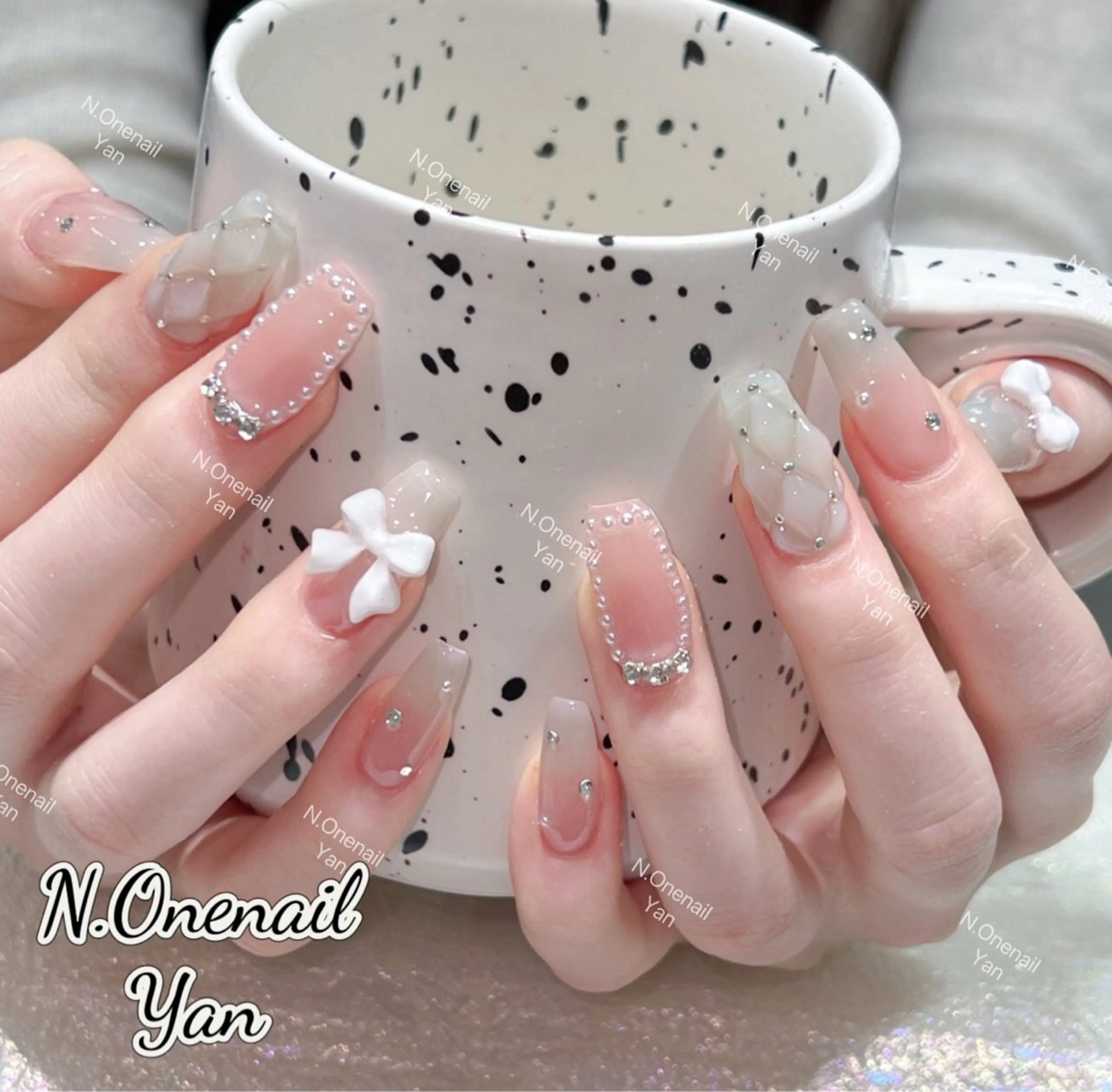 ネイル 長いだし/スカルプ/ パラシェルN.oneのネイルデザイン