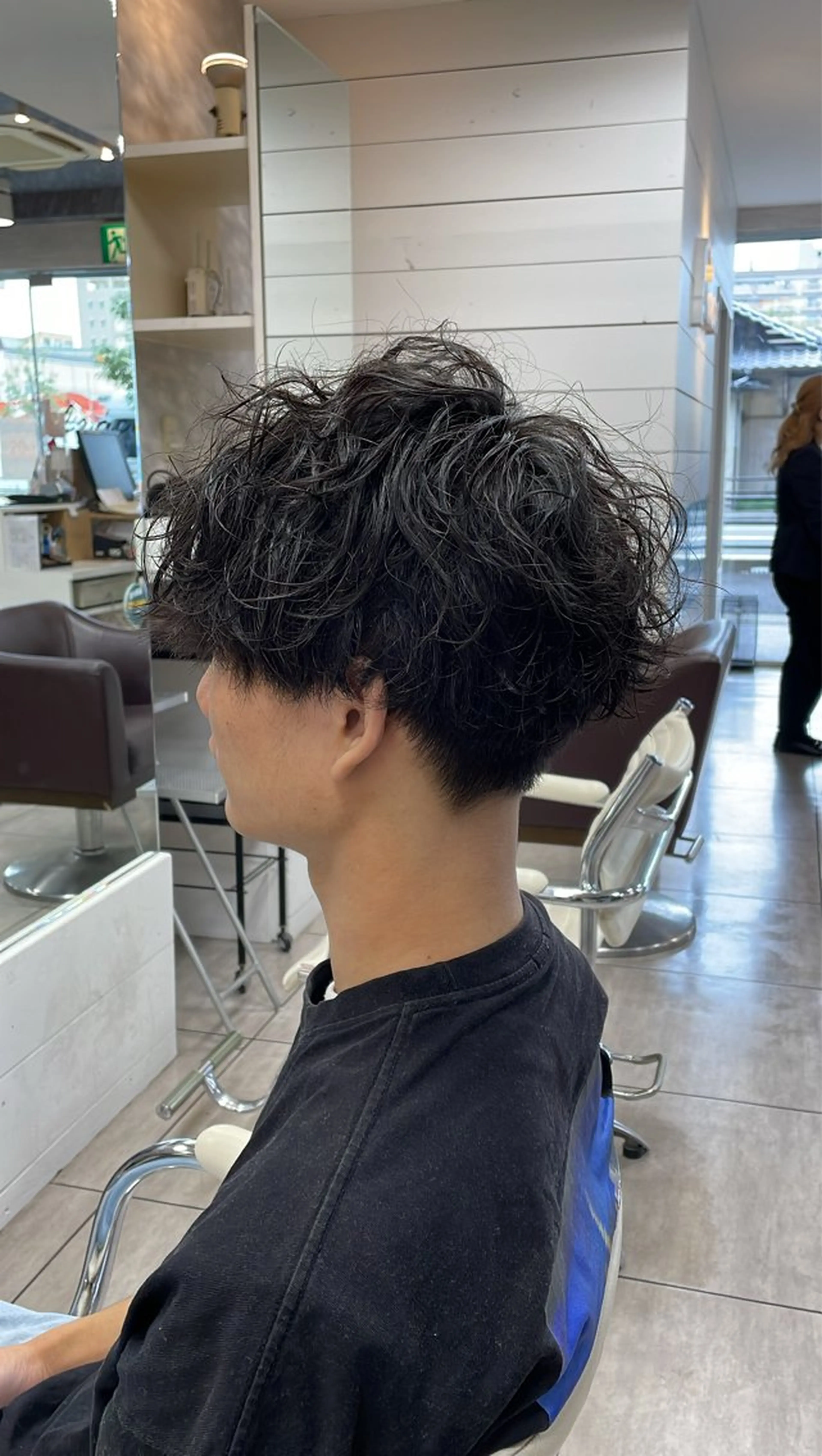 ミディアム パーマ メンズ マッシュ カット パーマ 似合わせ/前髪カット /店長   村上直也のヘアスタイル