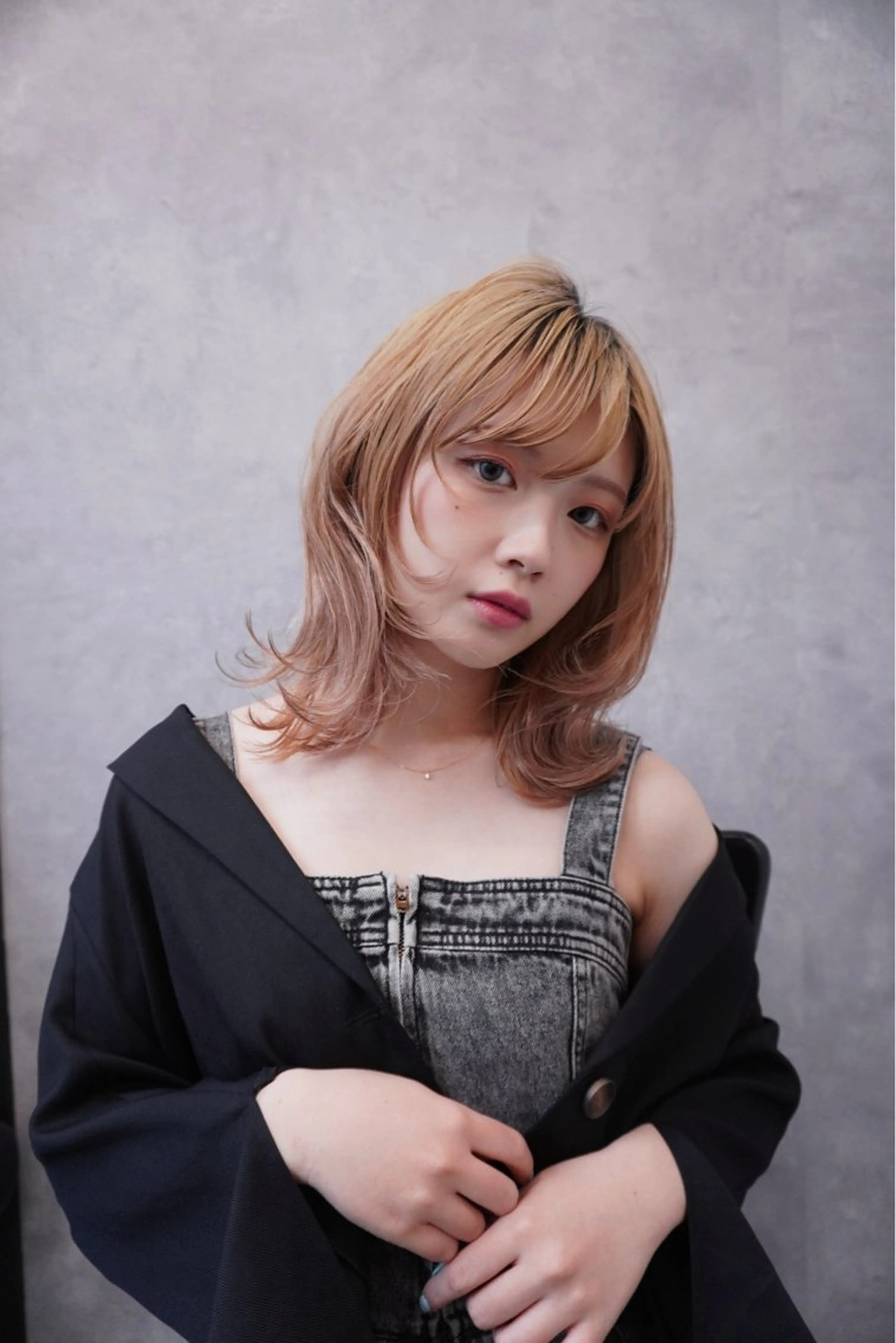 ミディアム カラー パーマ ヘアアレンジ ベージュカラー くびれヘア トリートメント 福岡ヘアセット/ 髪質改善/ayaneのヘアスタイル