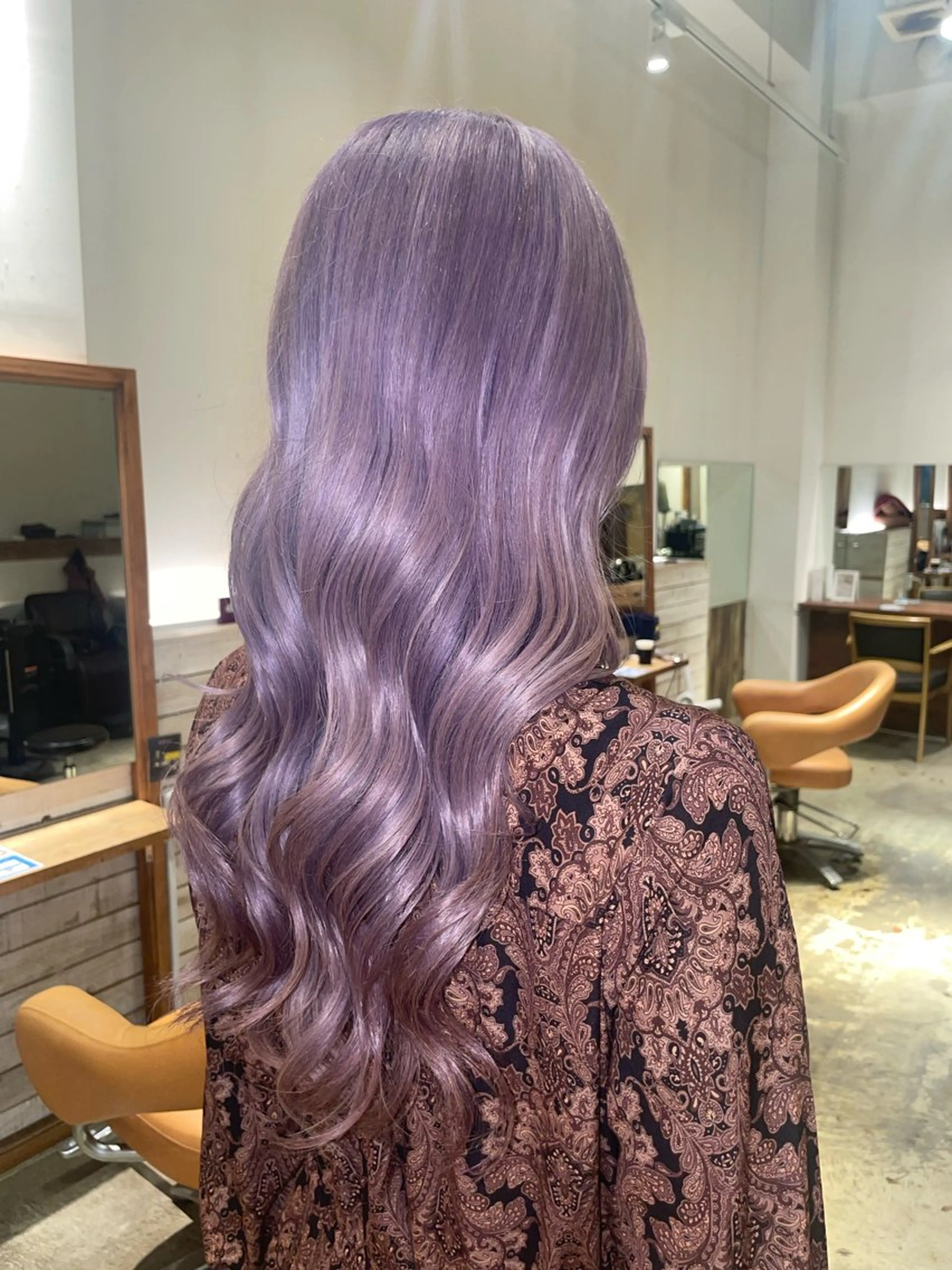 ロング カラー ラベンダーカラー ピンクカラー ピンクラベンダー カット ヘアカラー トリートメント EARTH菊名店👾 ひらのすぐるのヘアスタイル