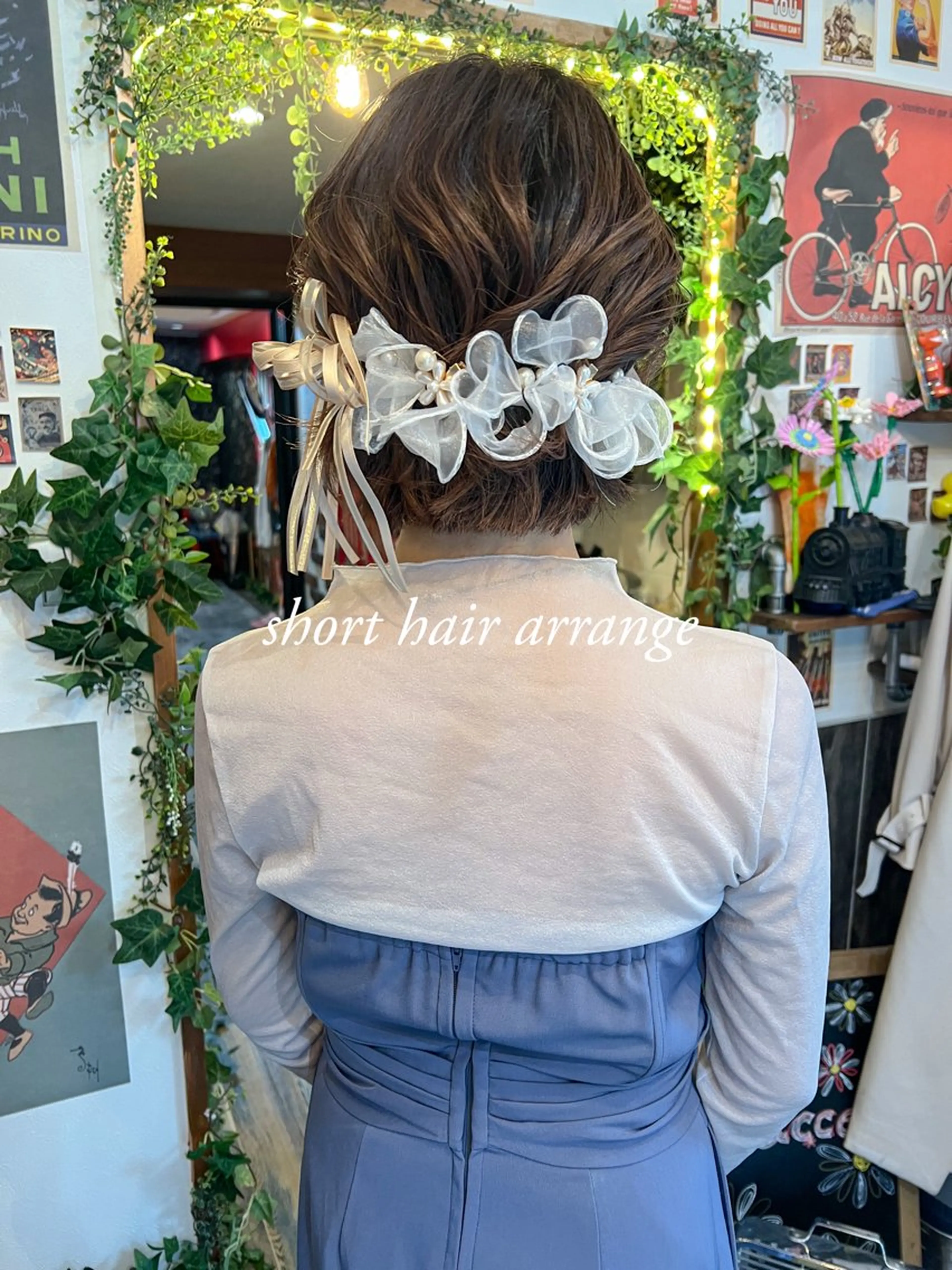 ショート ヘアアレンジ ショートヘア ヘアセット カラーパティシエ facce🌼ikoのヘアスタイル