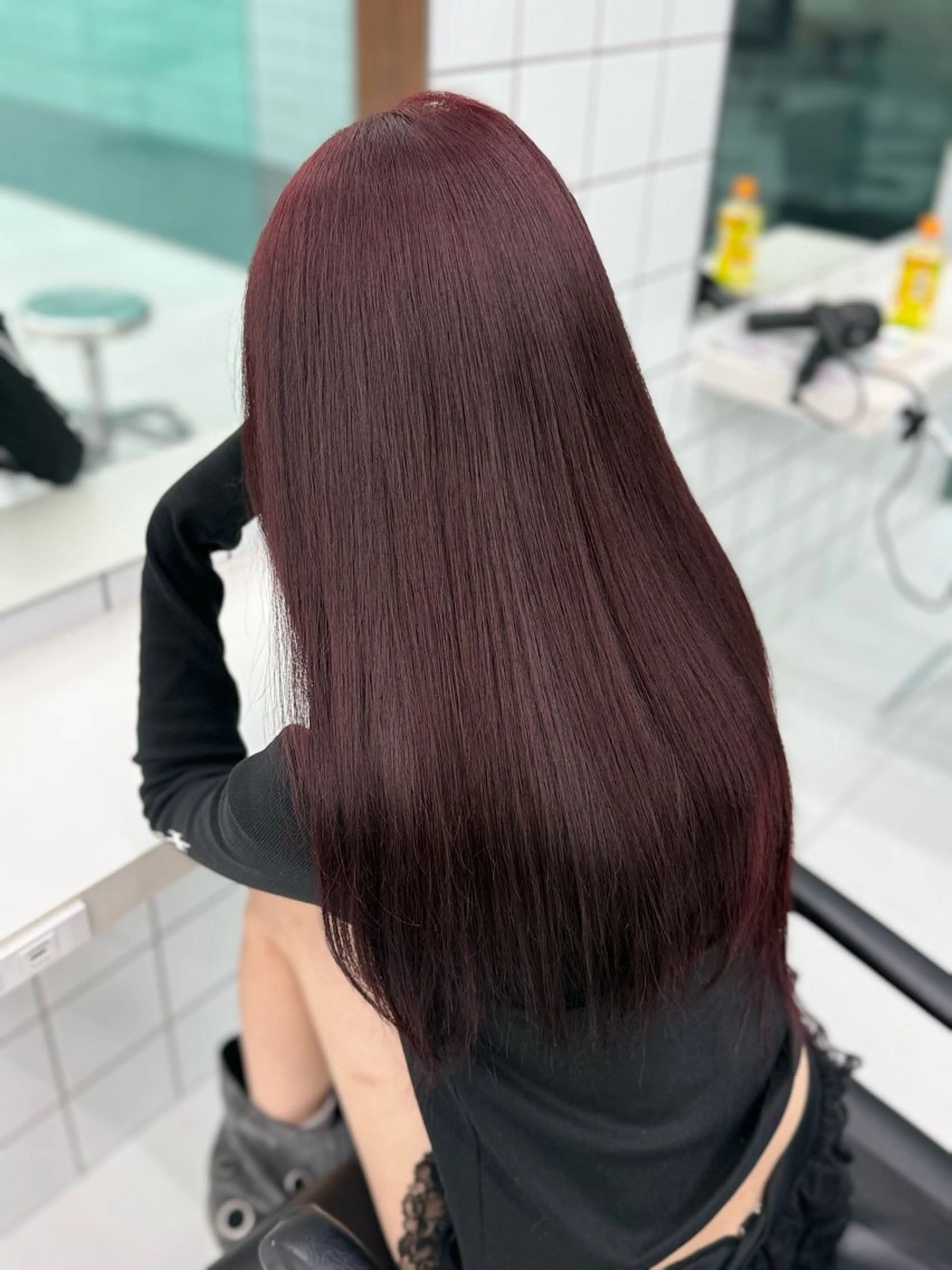 セミロング カラー ブリーチ ブリーチなしカラー ピンクカラー ヘアカラー トリートメント 渋谷ブリーチカラー/ デザインカラー/優希のヘアスタイル