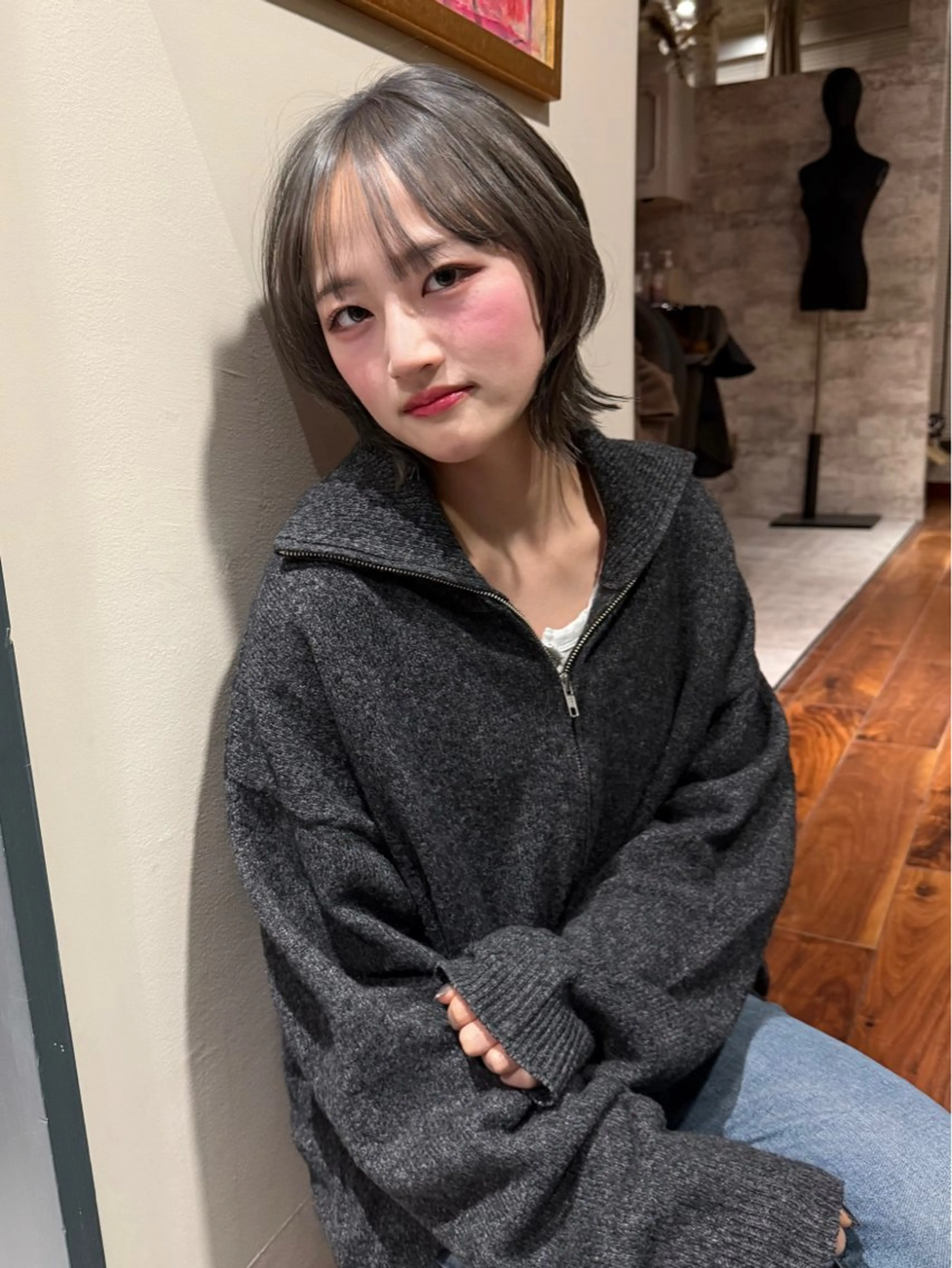 ミディアム カラー ブリーチ カット ヘアカラー トリートメント mai / linoah˚✧のヘアスタイル