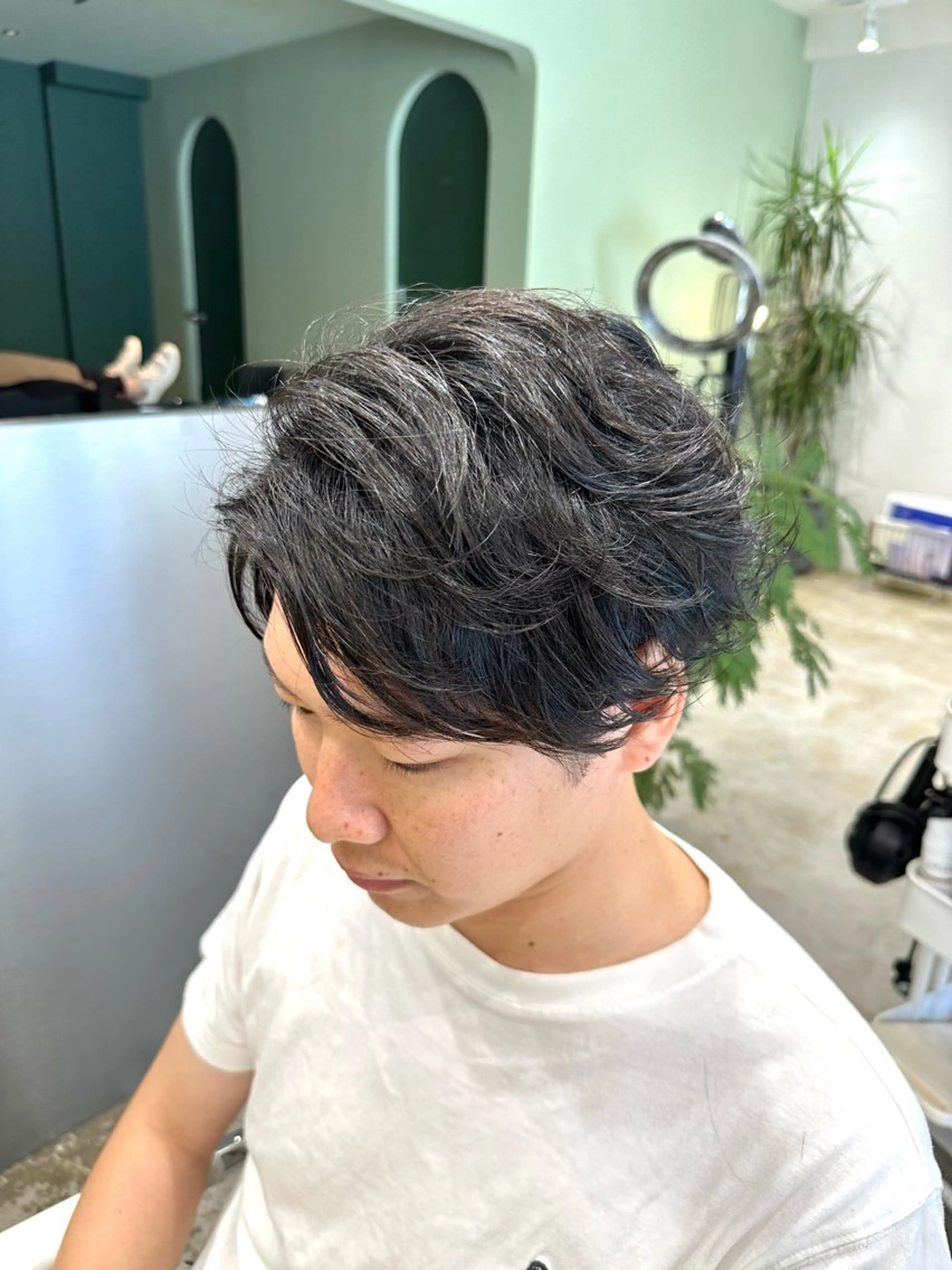 ショート Sabby氏川洸希 パーマのヘアスタイル