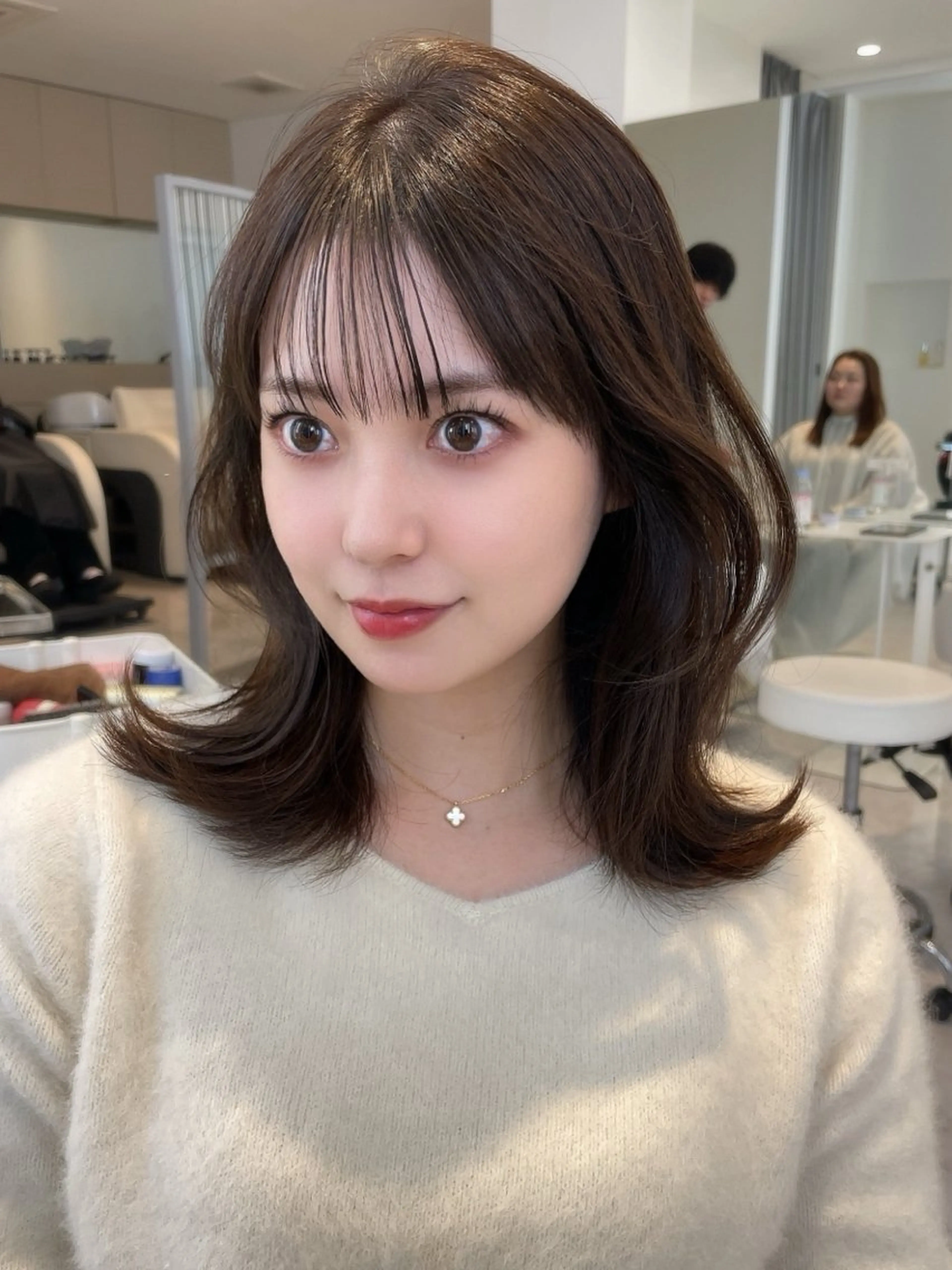 ミディアム カット ヘアカラー トリートメント ✨上品可愛い 垢抜けヘア/後藤✨のヘアスタイル