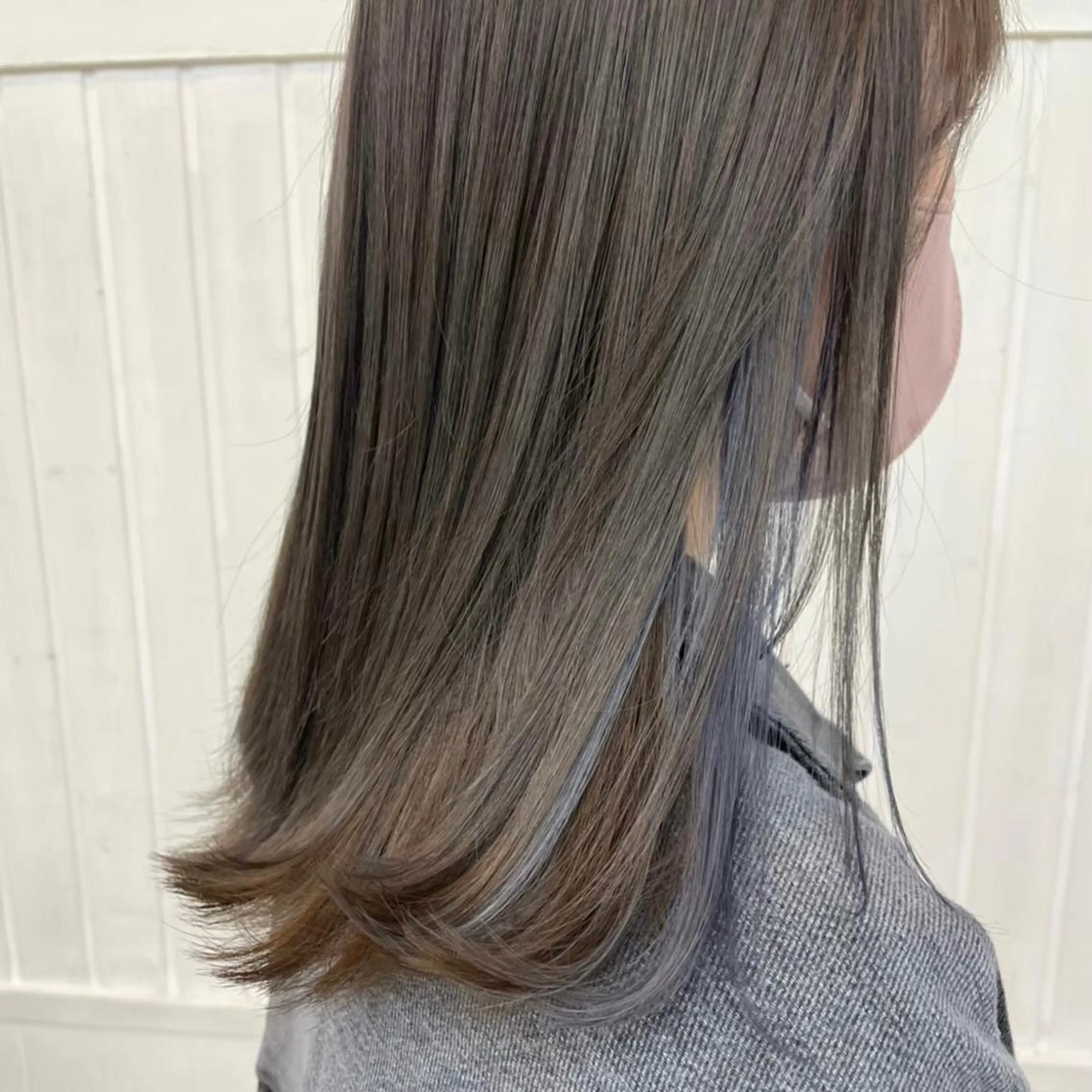 ロング カラー アディクシーカラー アクアカラー アッシュ バレイヤージュ ミストバング カット ヘアカラー N° anfeel 渋谷🪞🫧のヘアスタイル