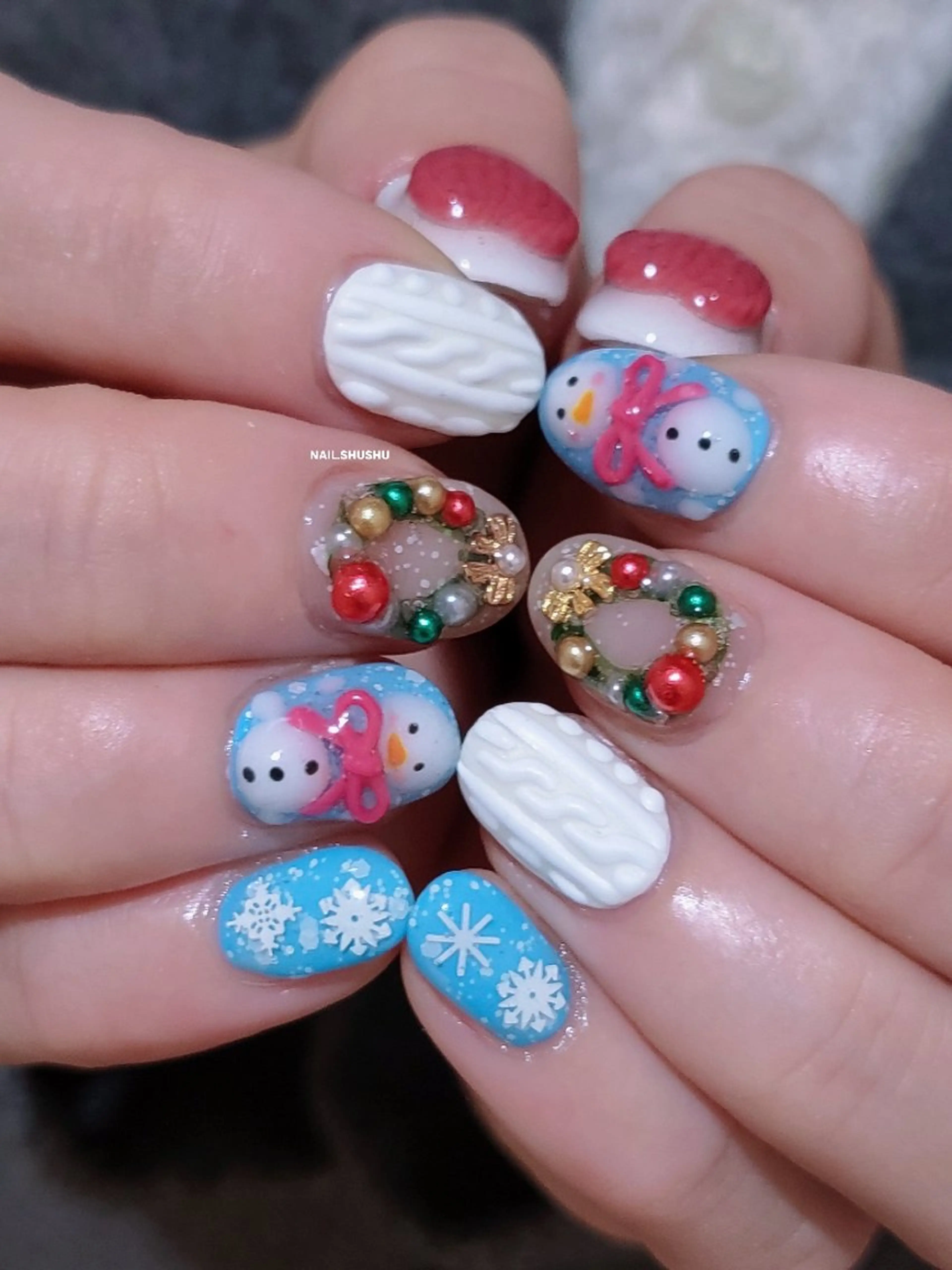 ネイル ハンドネイル 3dパーツ/流行り 👧shushu❤️のネイルデザイン