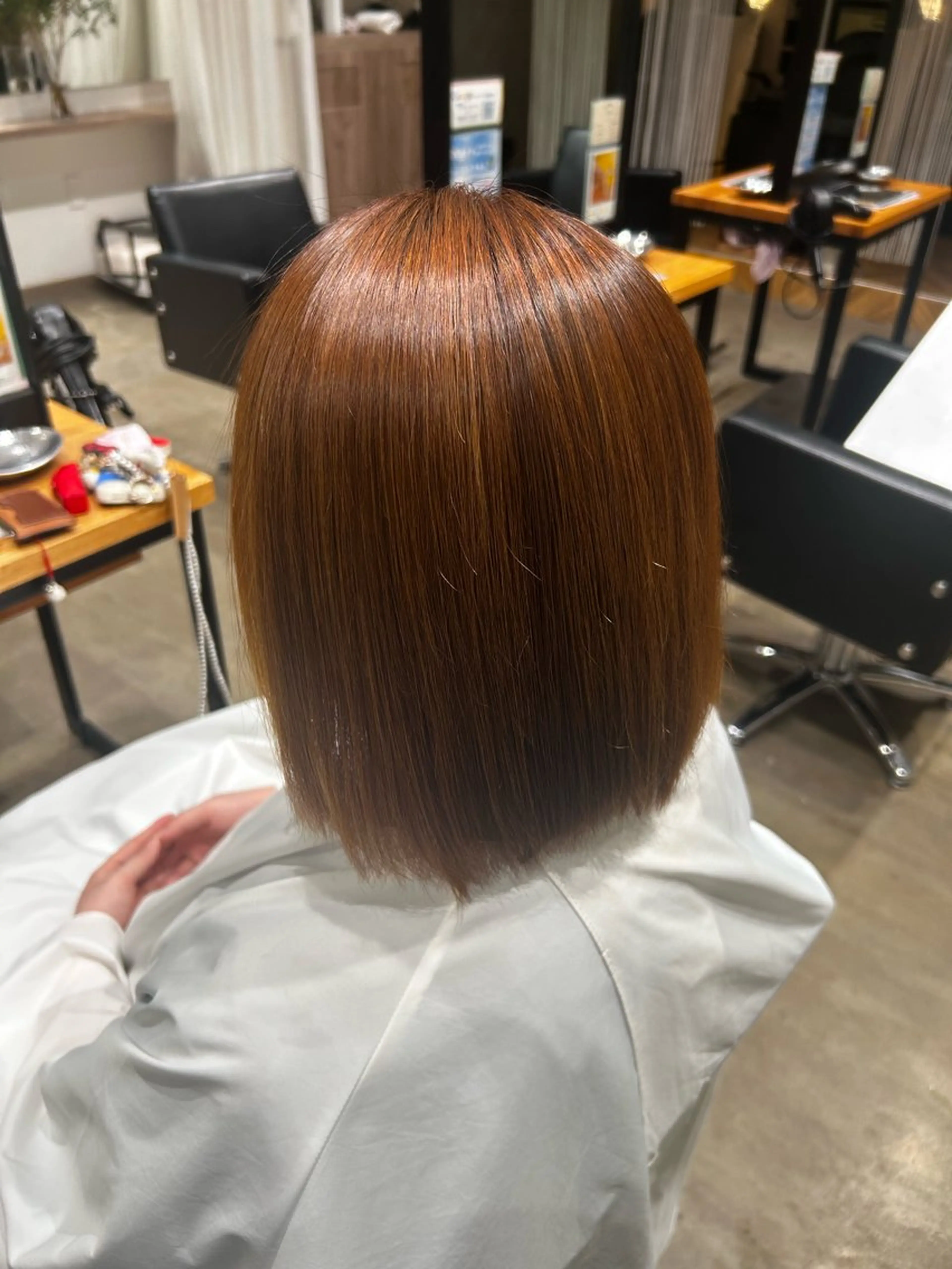 ミディアム 縮毛矯正 くろだ かなのヘアスタイル
