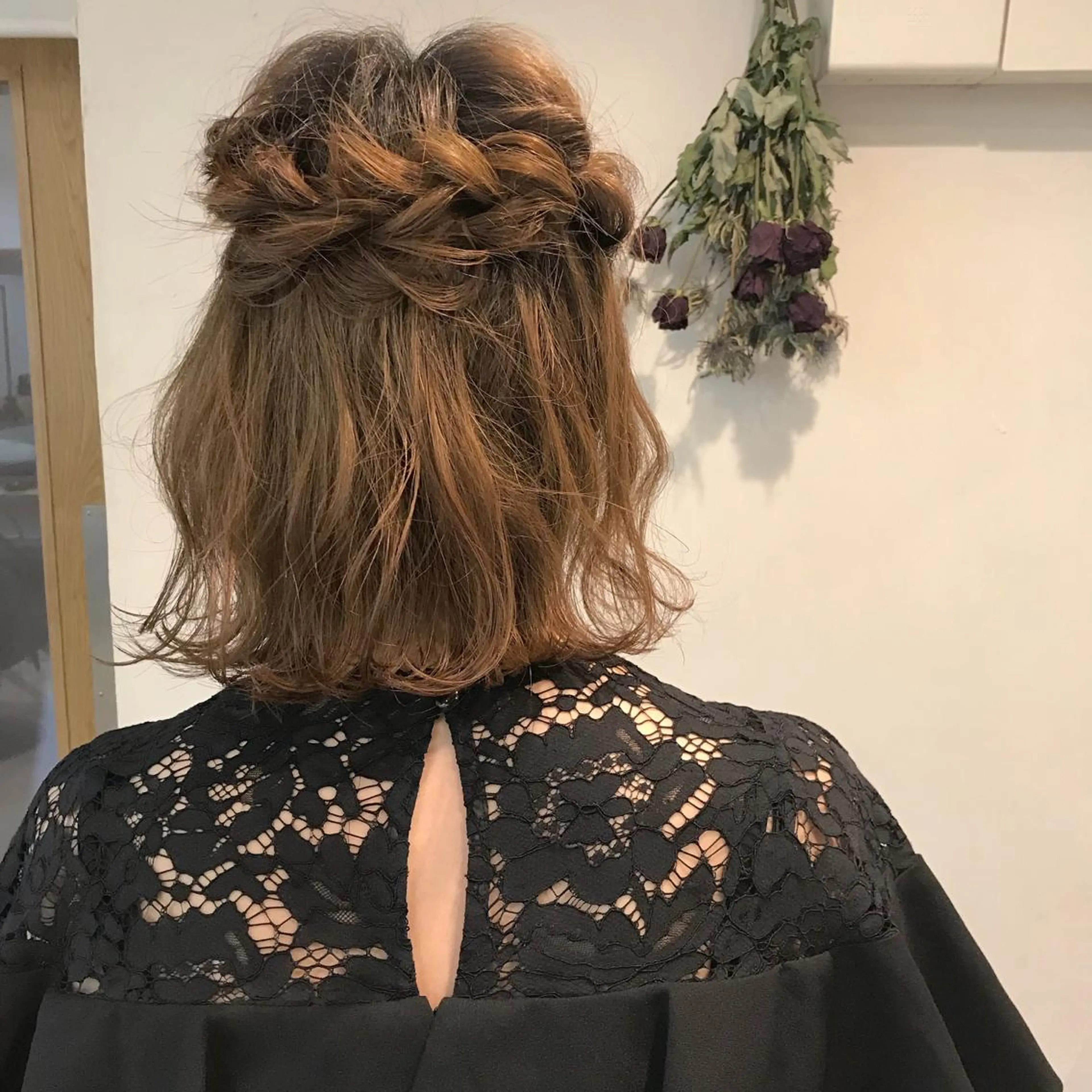 ミディアム ヘアアレンジ クニモトハルナ ボブ/柔らかカラーのヘアスタイル