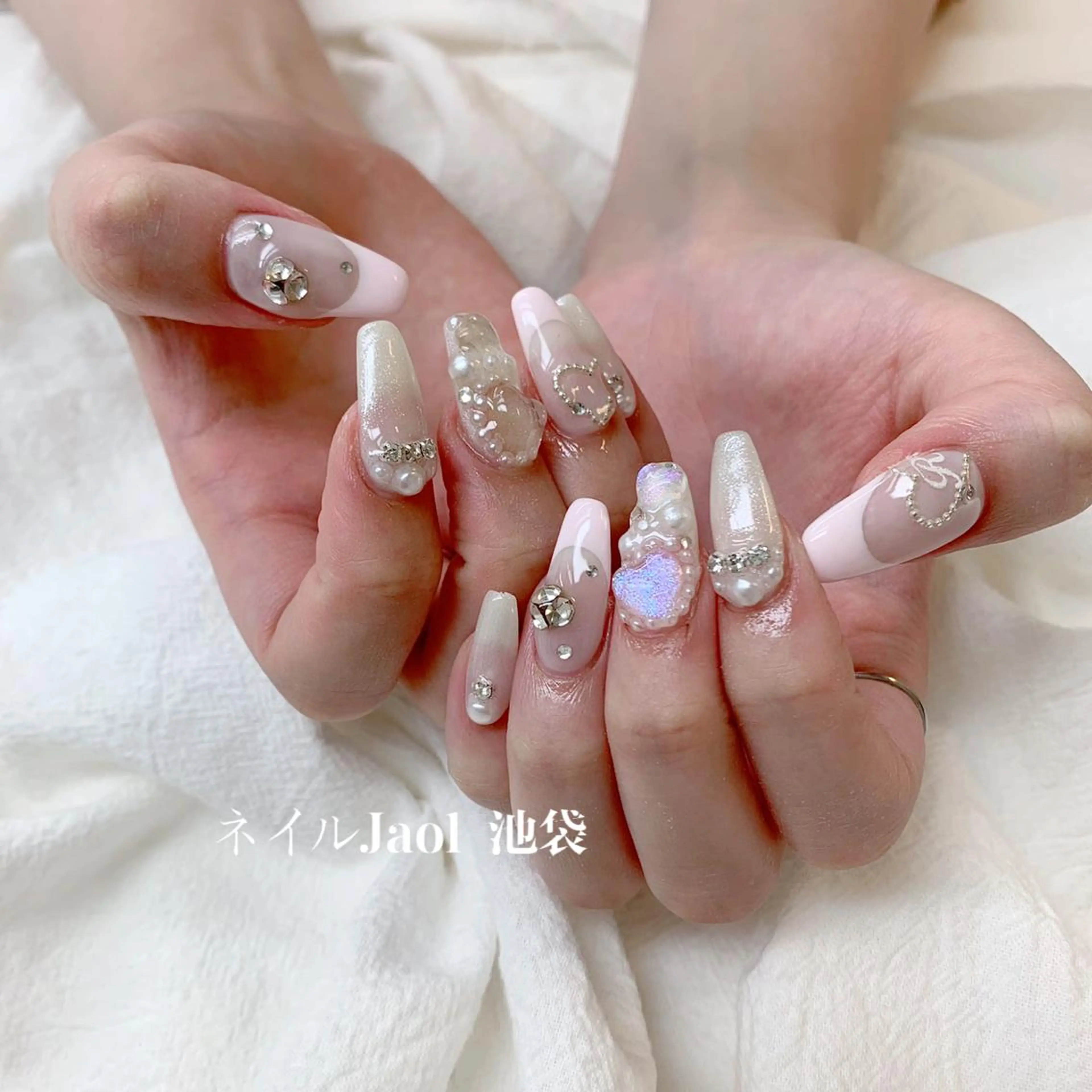 ロング ハンドネイル ネイルJaol 池袋のネイルデザイン