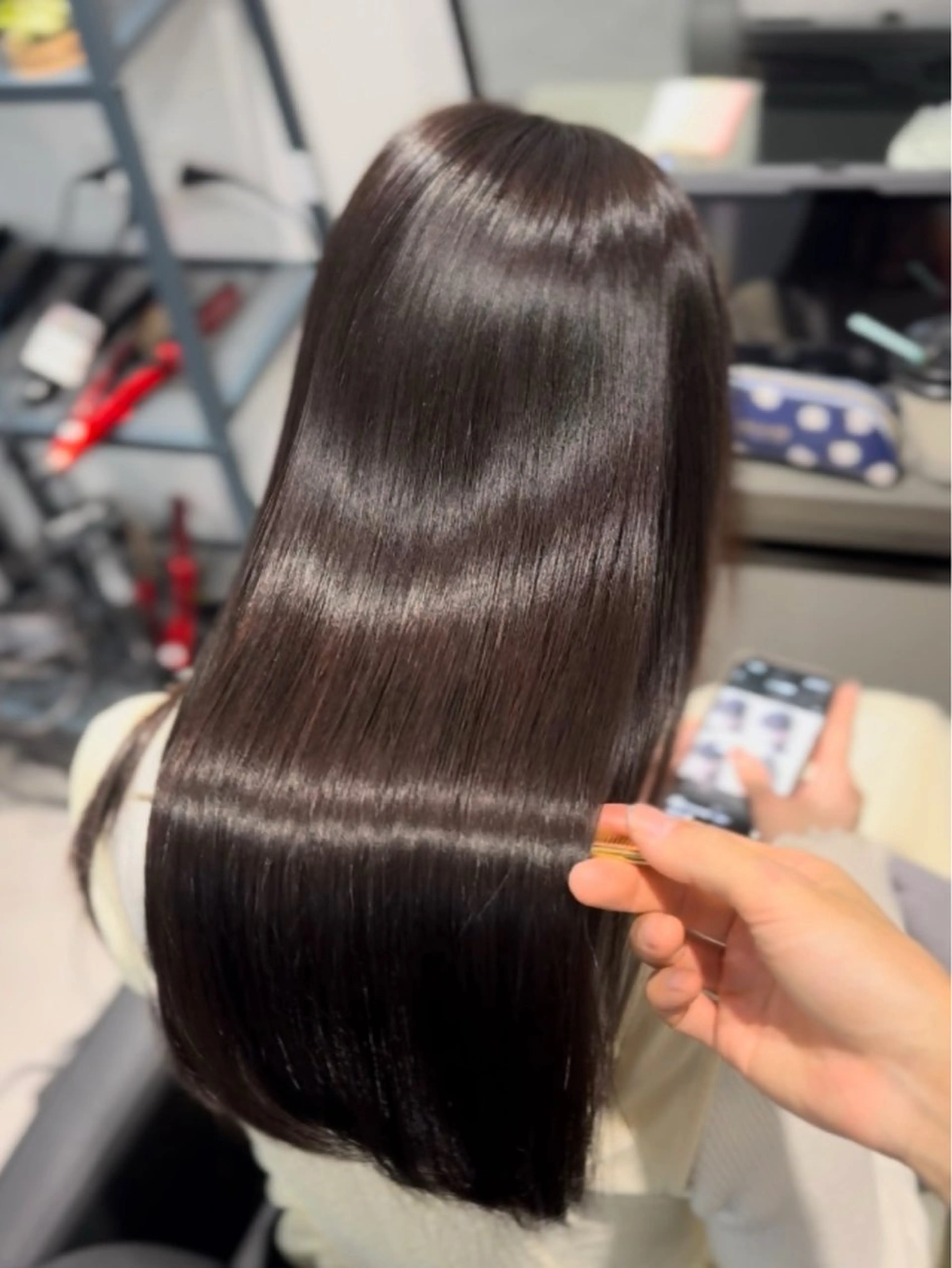 地毛風縮毛矯正＋トリートメント（メンテナンスカット込み）の写真