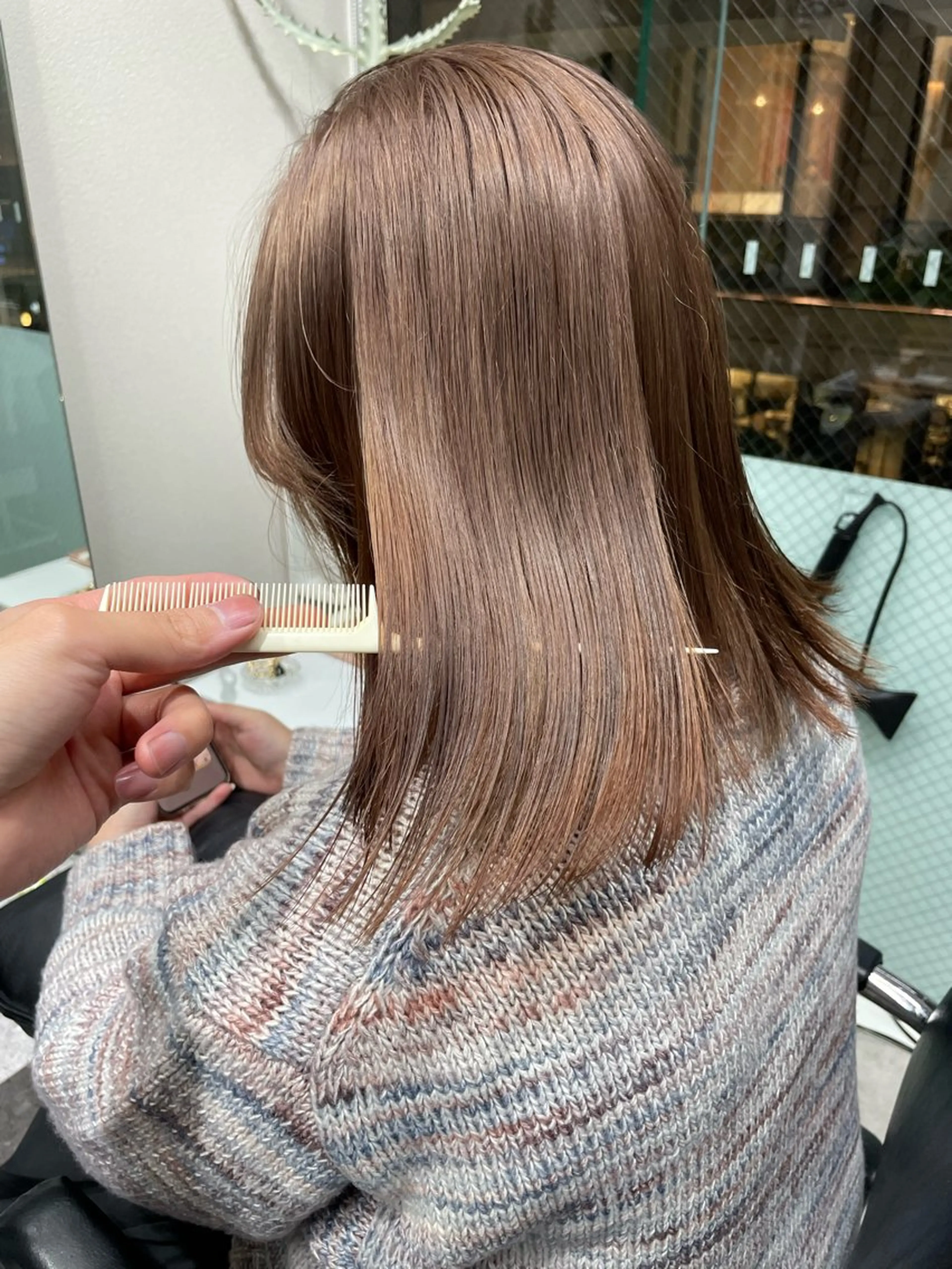 セミロング カラー カット ヘアカラー 髪質改善will hairdesignのヘアスタイル