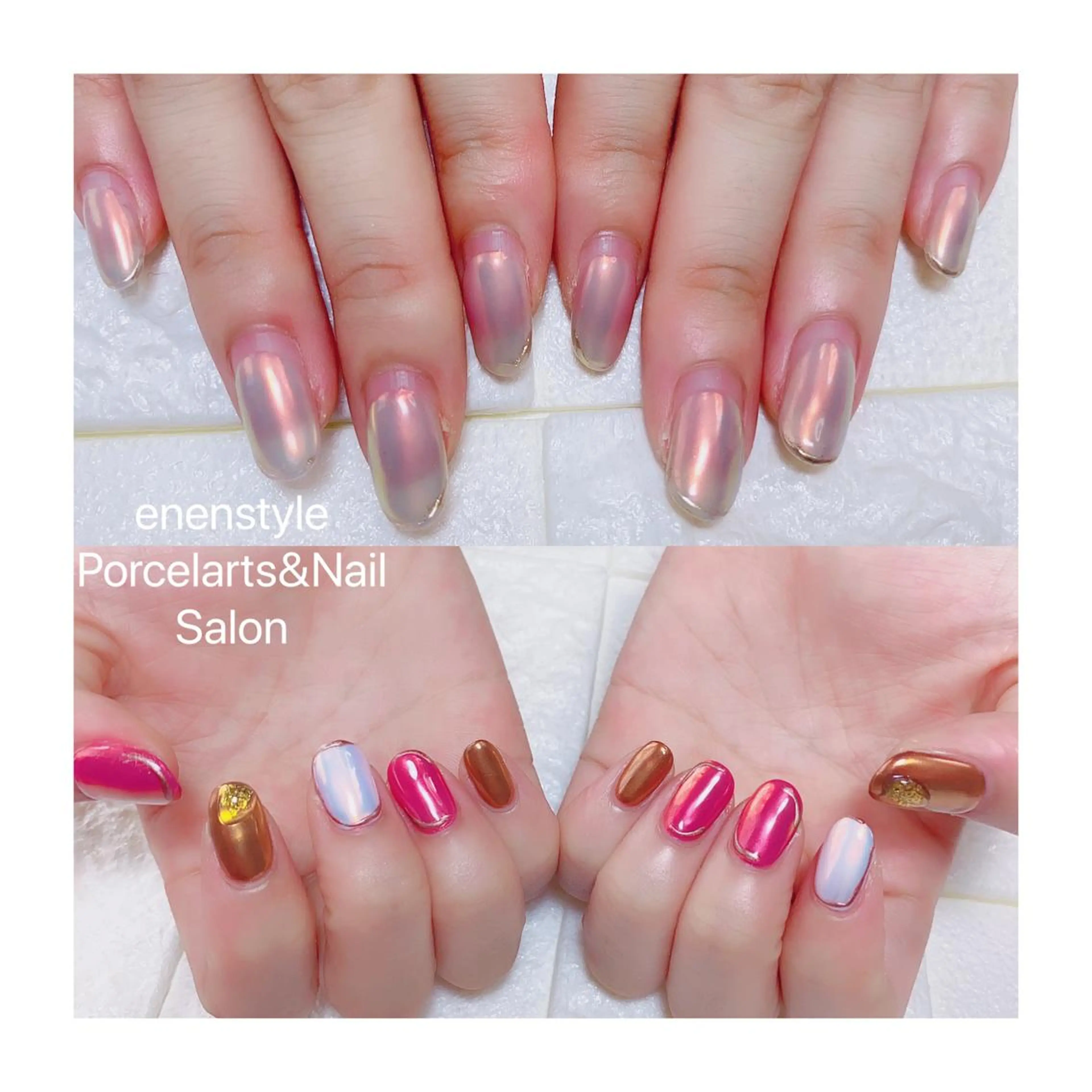 ミディアム ネイル ハンドネイル 👑enen style👑のネイルデザイン