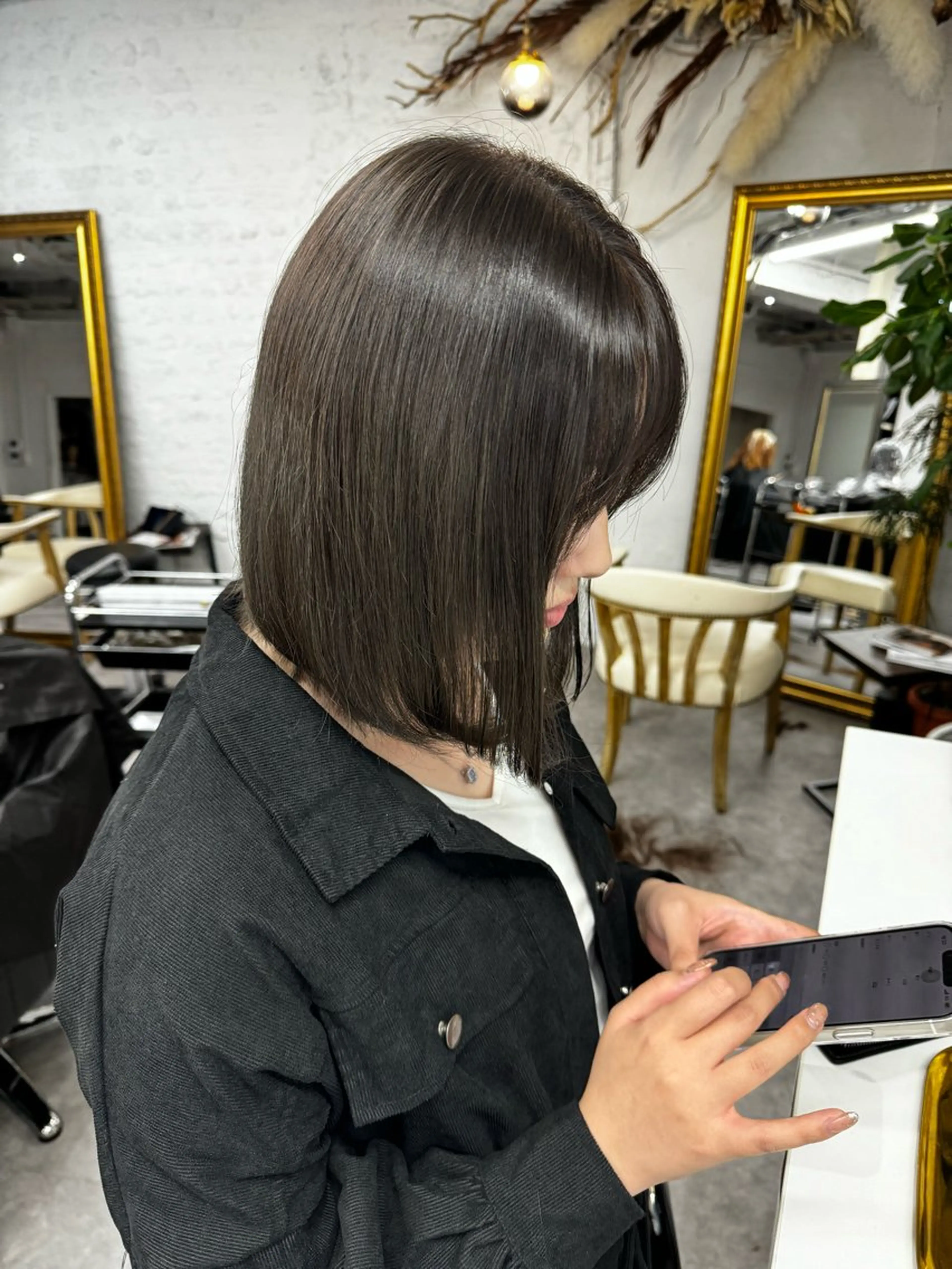 ミディアム 笹江 瑞穂のヘアスタイル