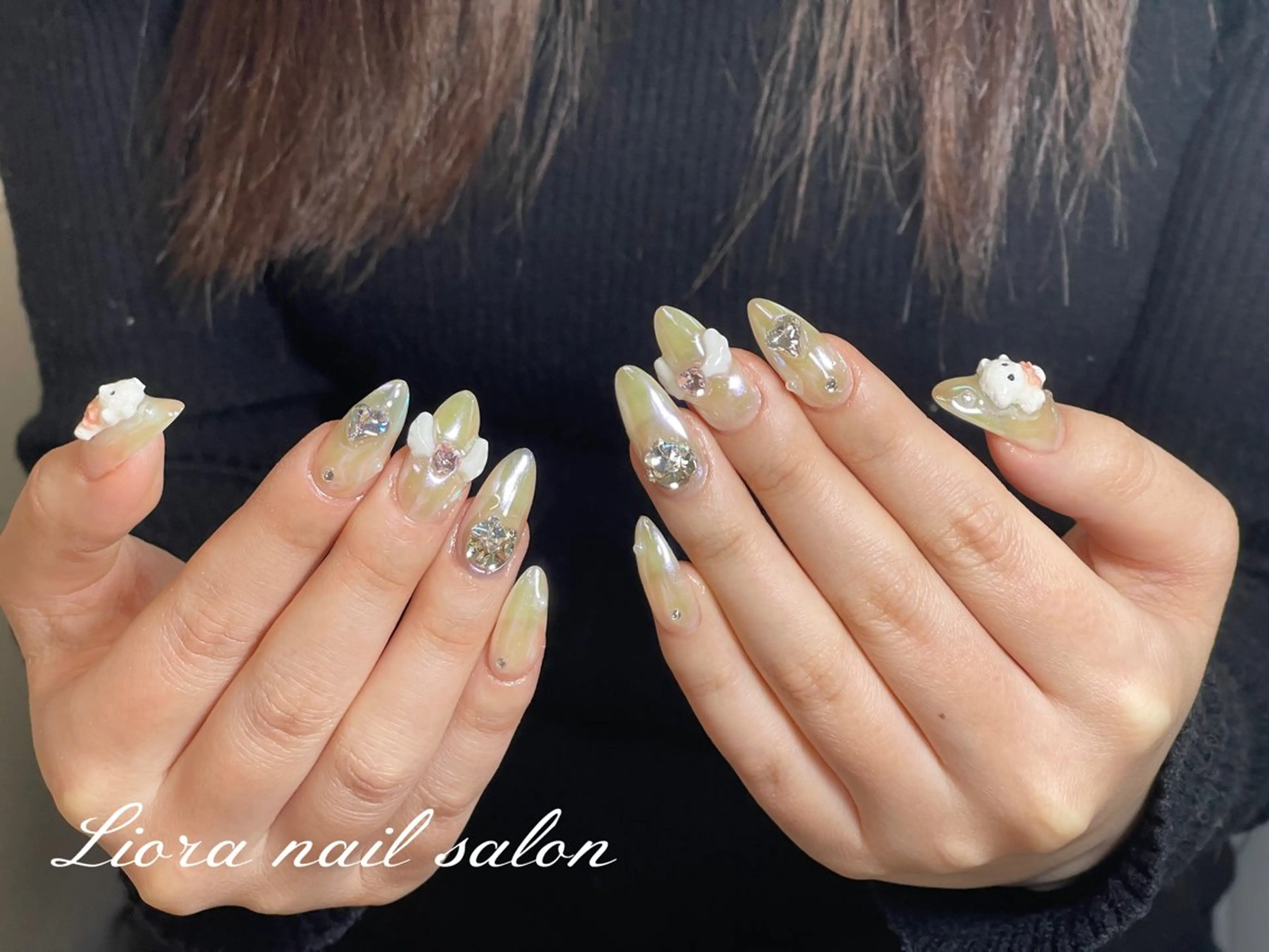 ネイル チークネイル フットネイル フレンチネイル ジェルネイル ガーリー ハンドネイル Liora nail スカルプ専門店のネイルデザイン