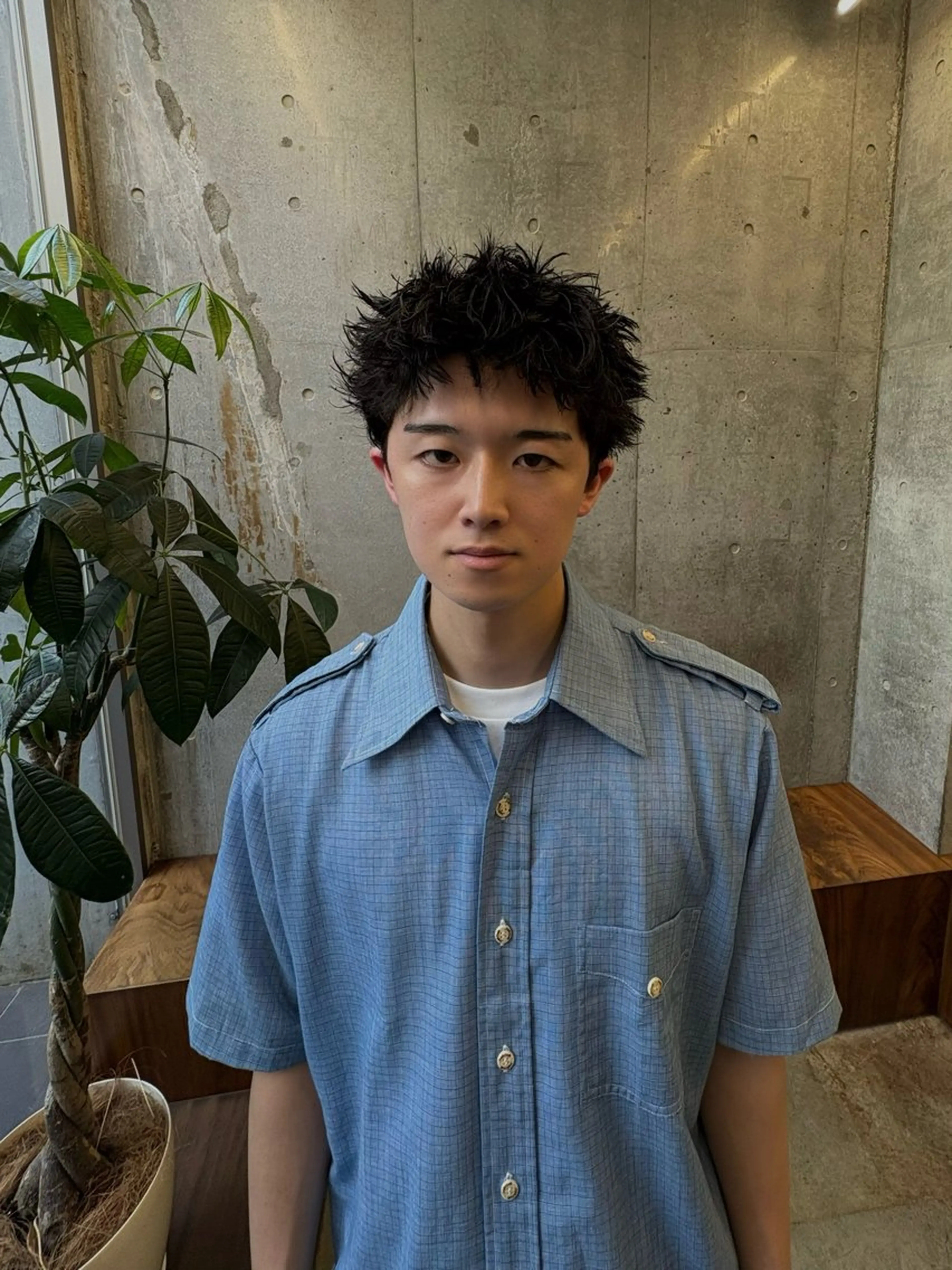 パーマ メンズ カット パーマ メンズショート/ 海外ブロンド/ｿｳﾀのヘアスタイル