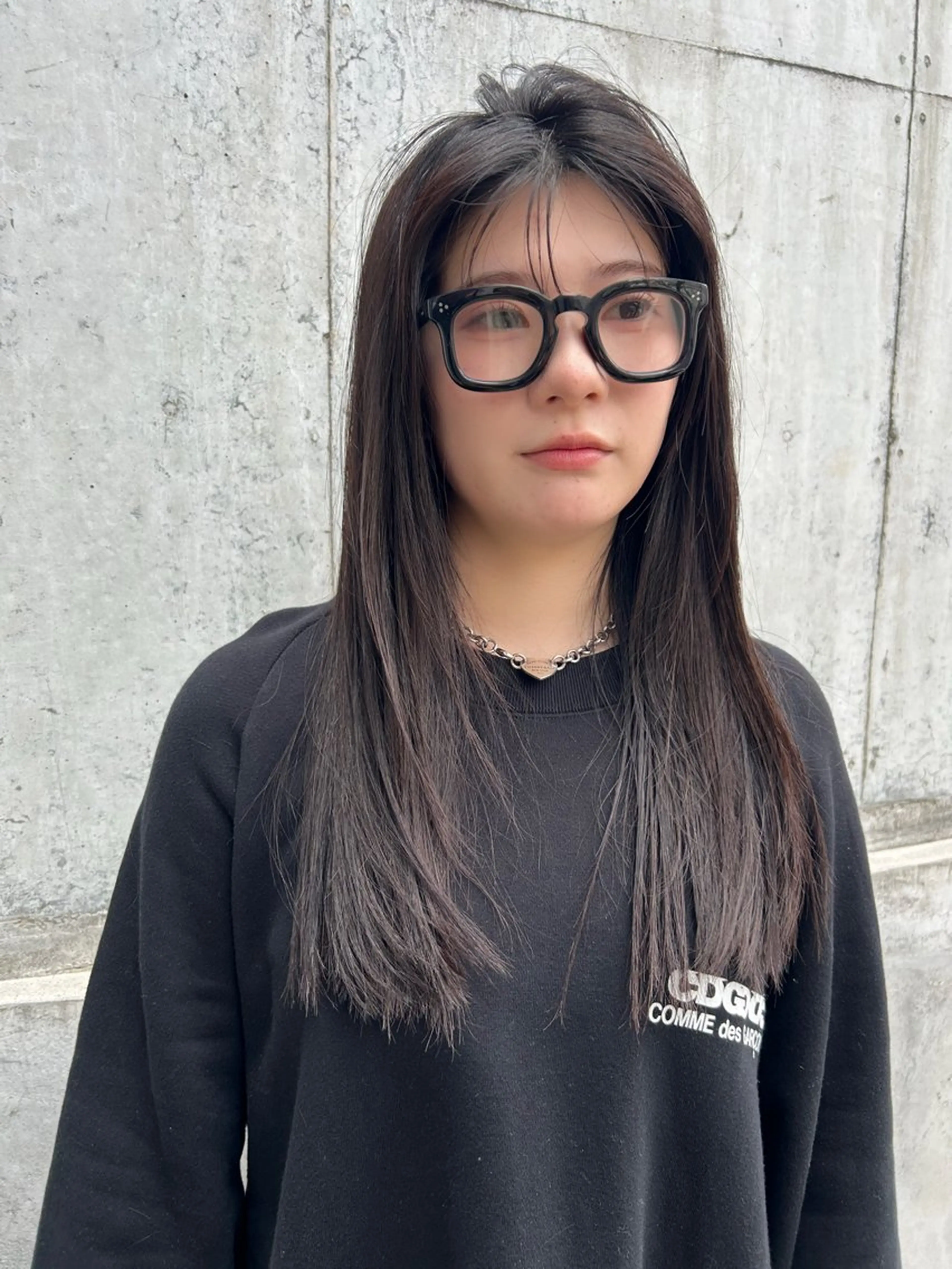 ロング カラー 齋藤 リクのヘアスタイル