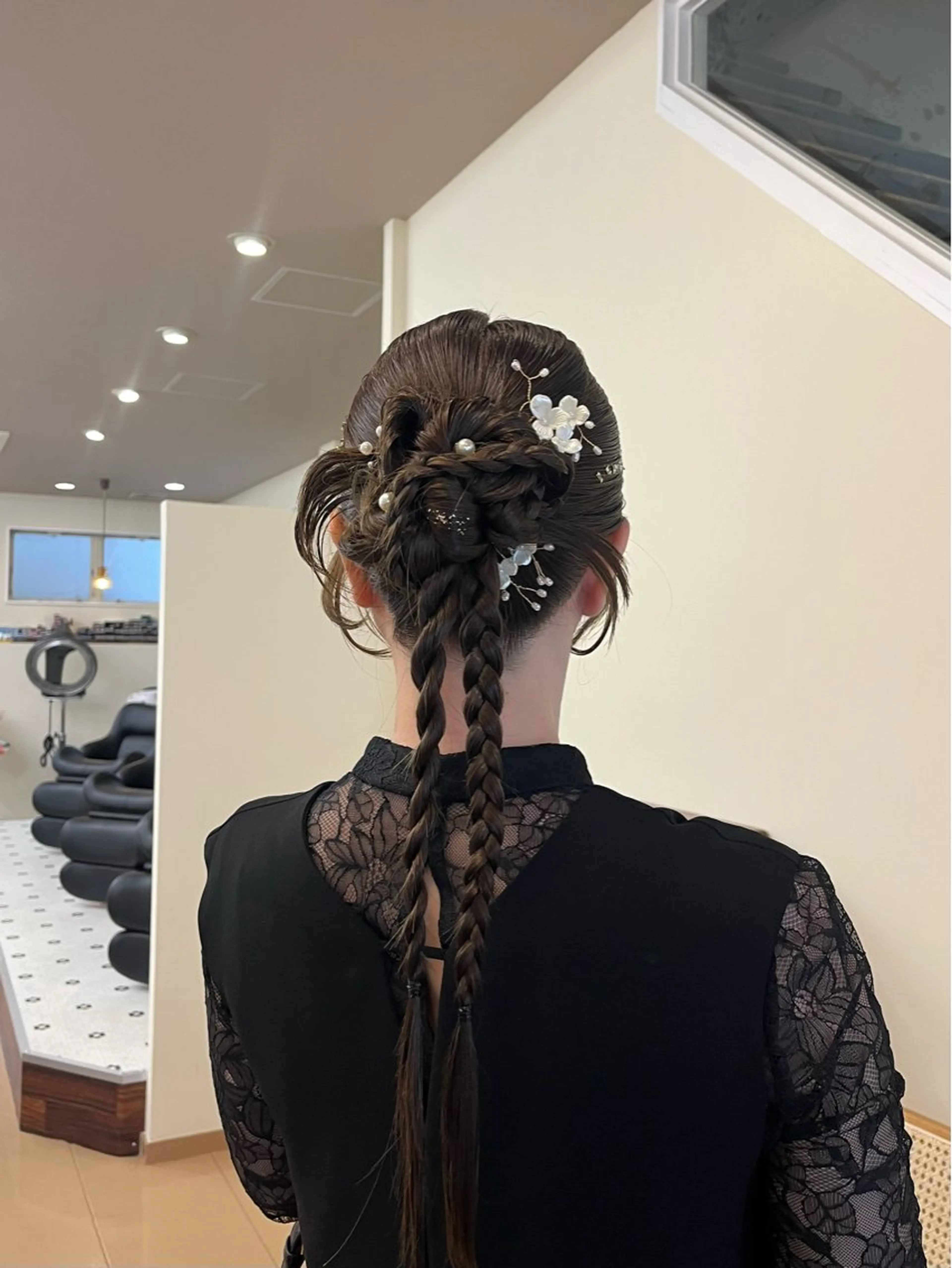 セミロング ヘアアレンジ ヘアセット Nidée 🎀 ayanoのヘアスタイル