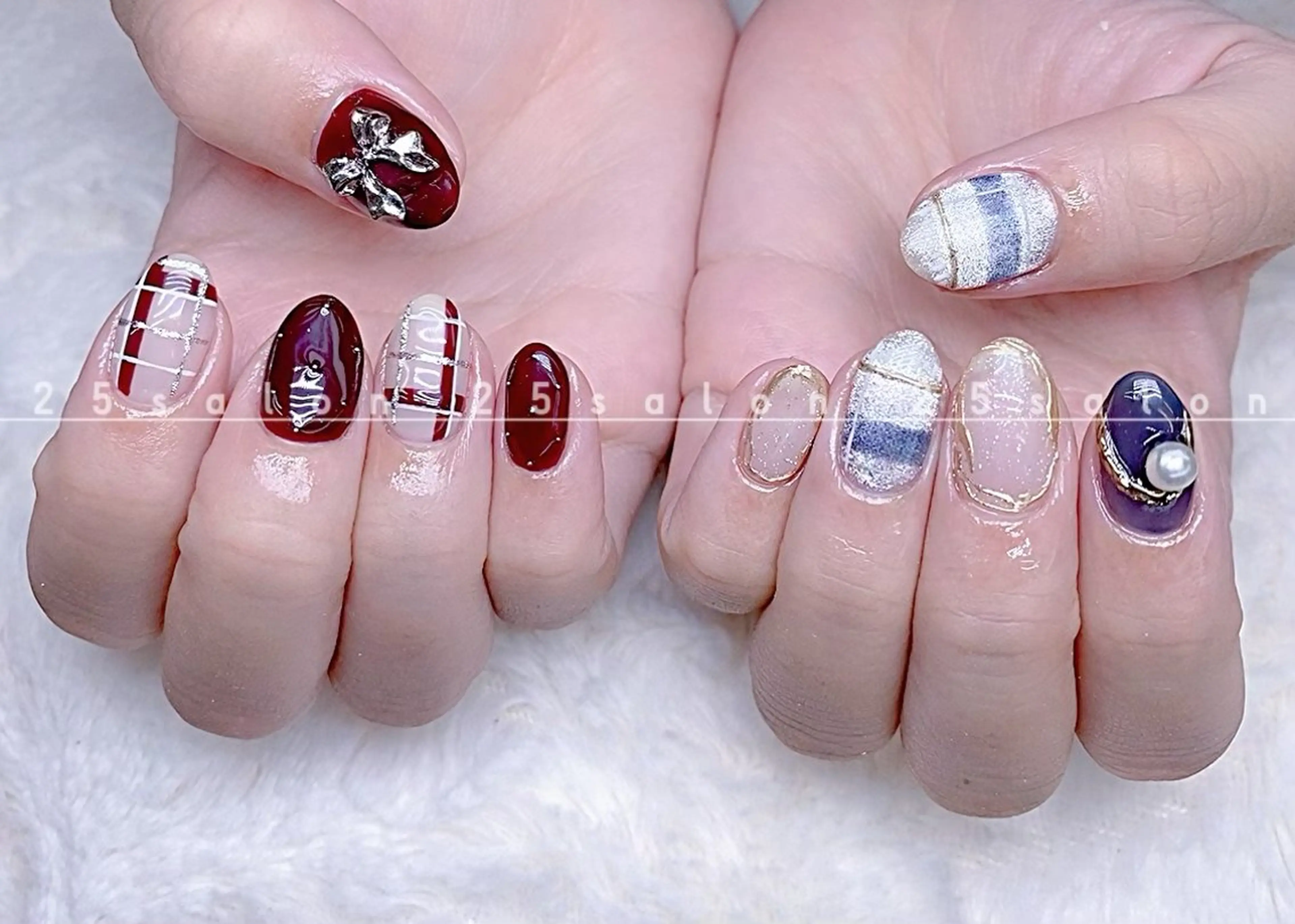 ネイル オーロラネイル チークネイル フットネイル フレンチネイル ジェルネイル 2 5のマツエク・マツパデザイン