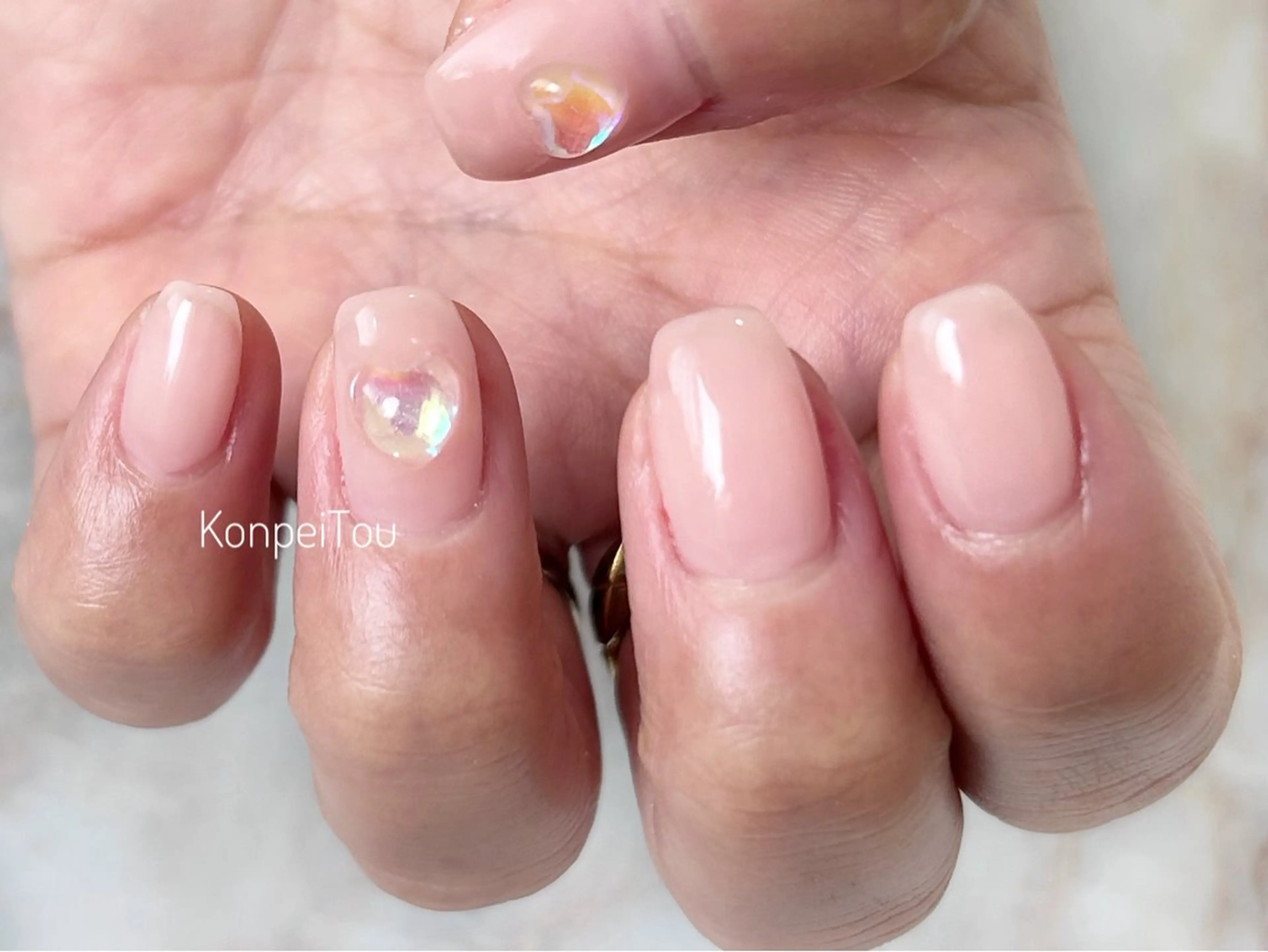 ネイル ワンカラーネイル ハンドネイル おうちのネイルサロン　konpeiTou〜こんぺいとう〜所属・おうちのネイルサロン KonpeiTouのネイルデザイン