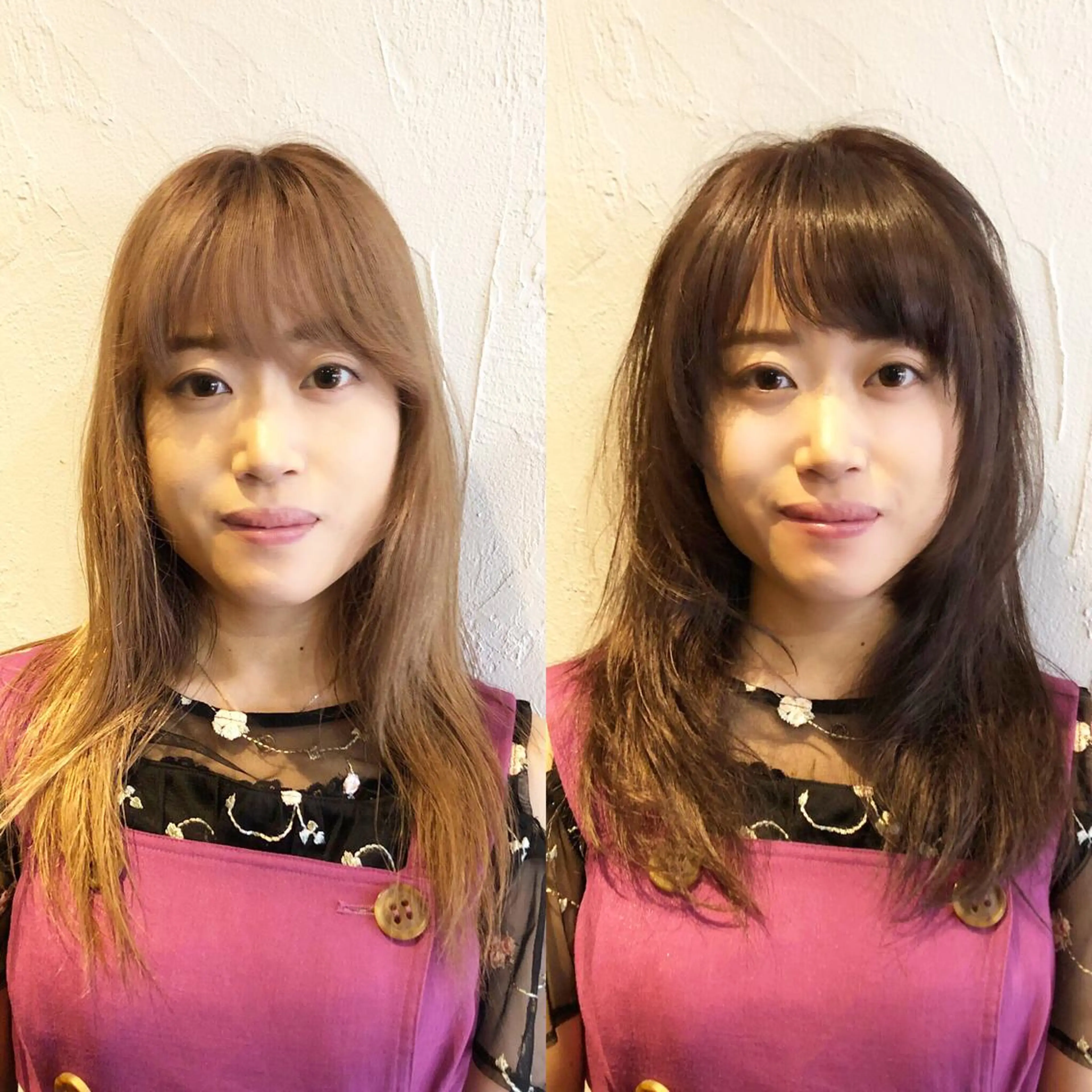 セミロング 髪質改善縮毛矯正 専門店のヘアスタイル