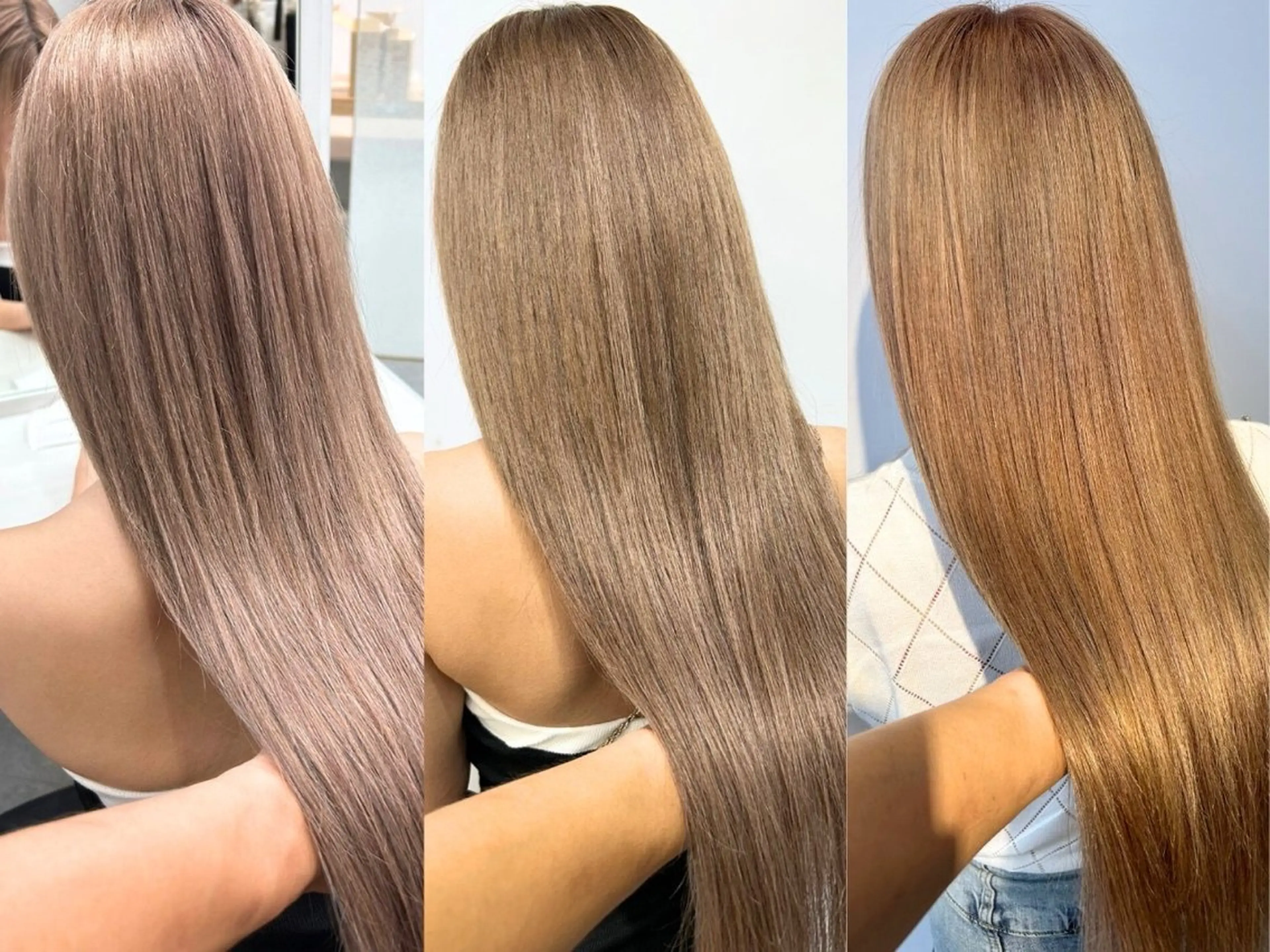 ロング カラー シールエクステ バレイヤージュ ブリーチ ハイライトカラー ハイトーンカラー レイヤー/エクステ alpha下妻のヘアスタイル