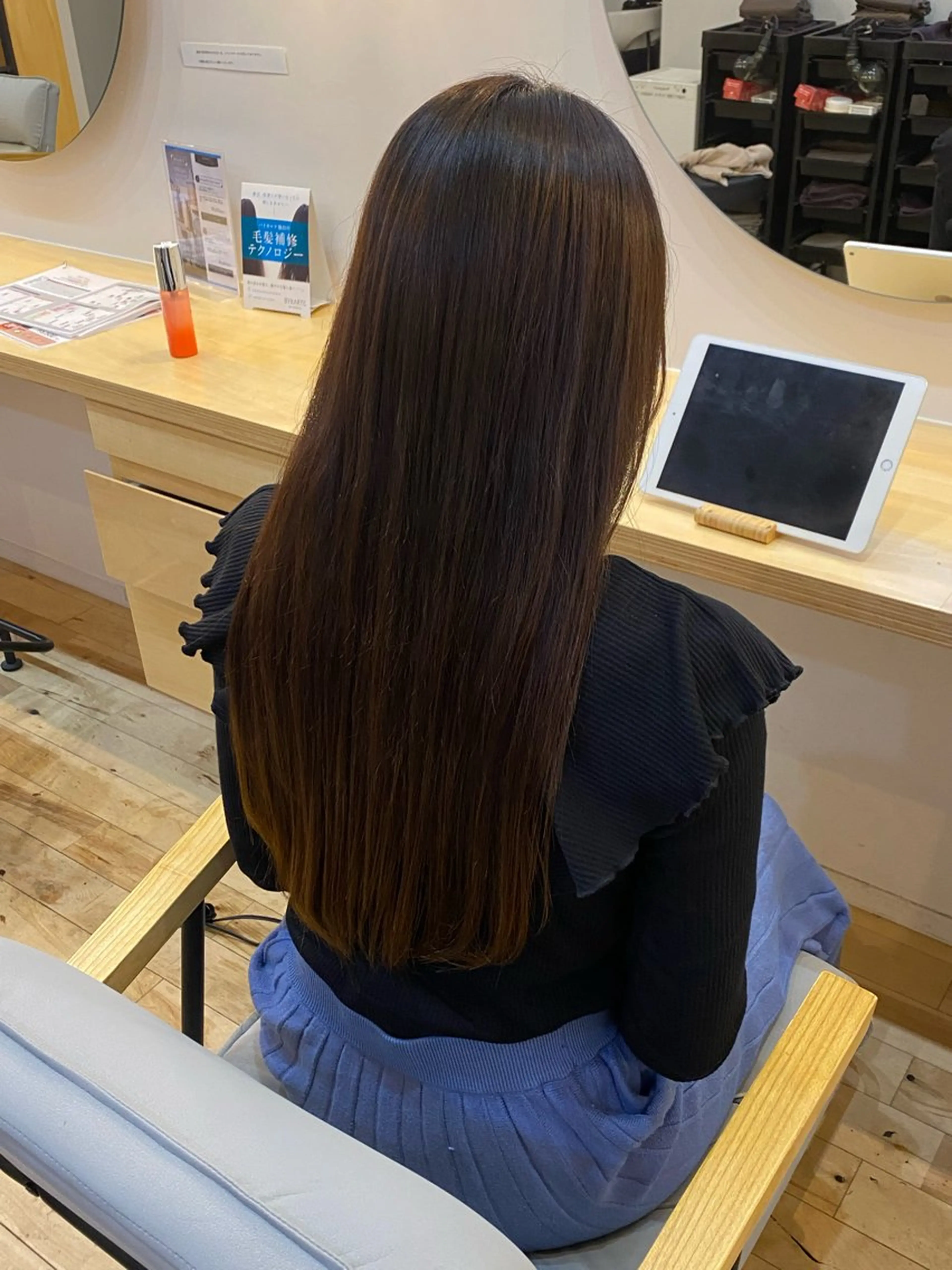 ロング 縮毛矯正 艶カラー／ストレート かとうゆうき🍯のヘアスタイル